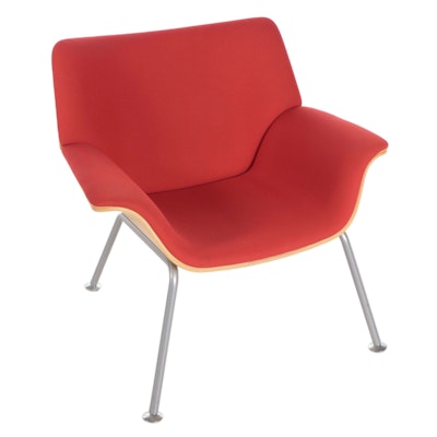 Brian Kane for Herman Miller "Swoop" Laminated Ash and Steel Lounge Chair