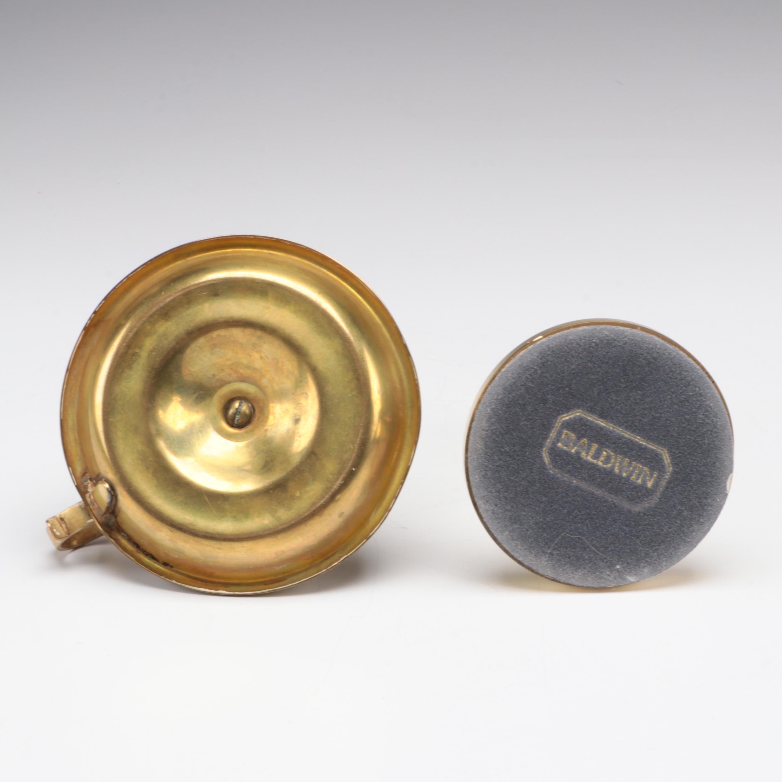 Lacquered Brass Bookends and Candlesticks EBTH