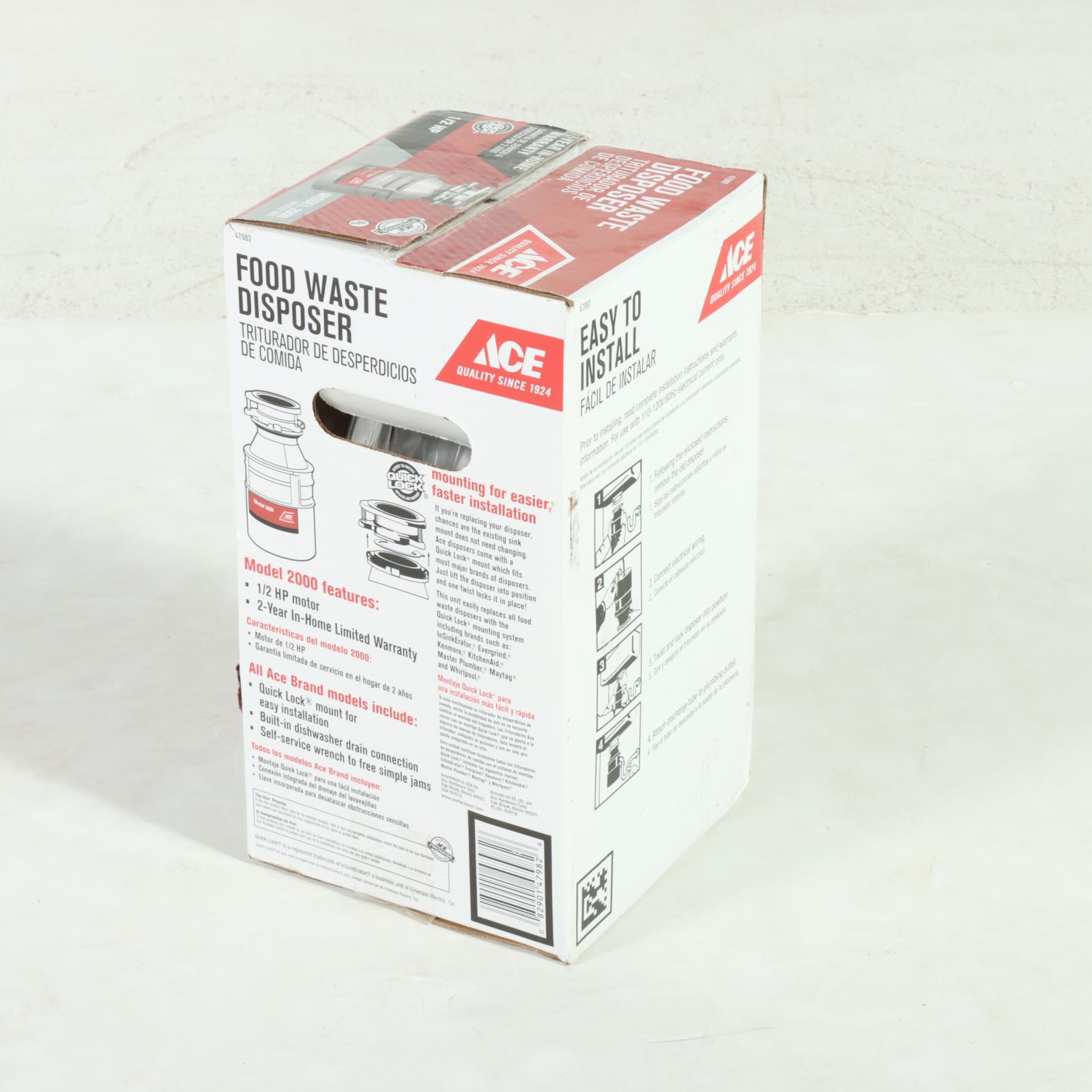 Ace Hardware Model 2000 Food Waste Garbage Disposer EBTH