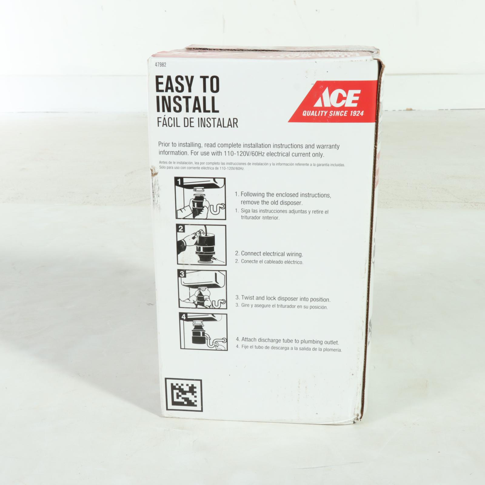 Ace Hardware Model 2000 Food Waste Garbage Disposer EBTH