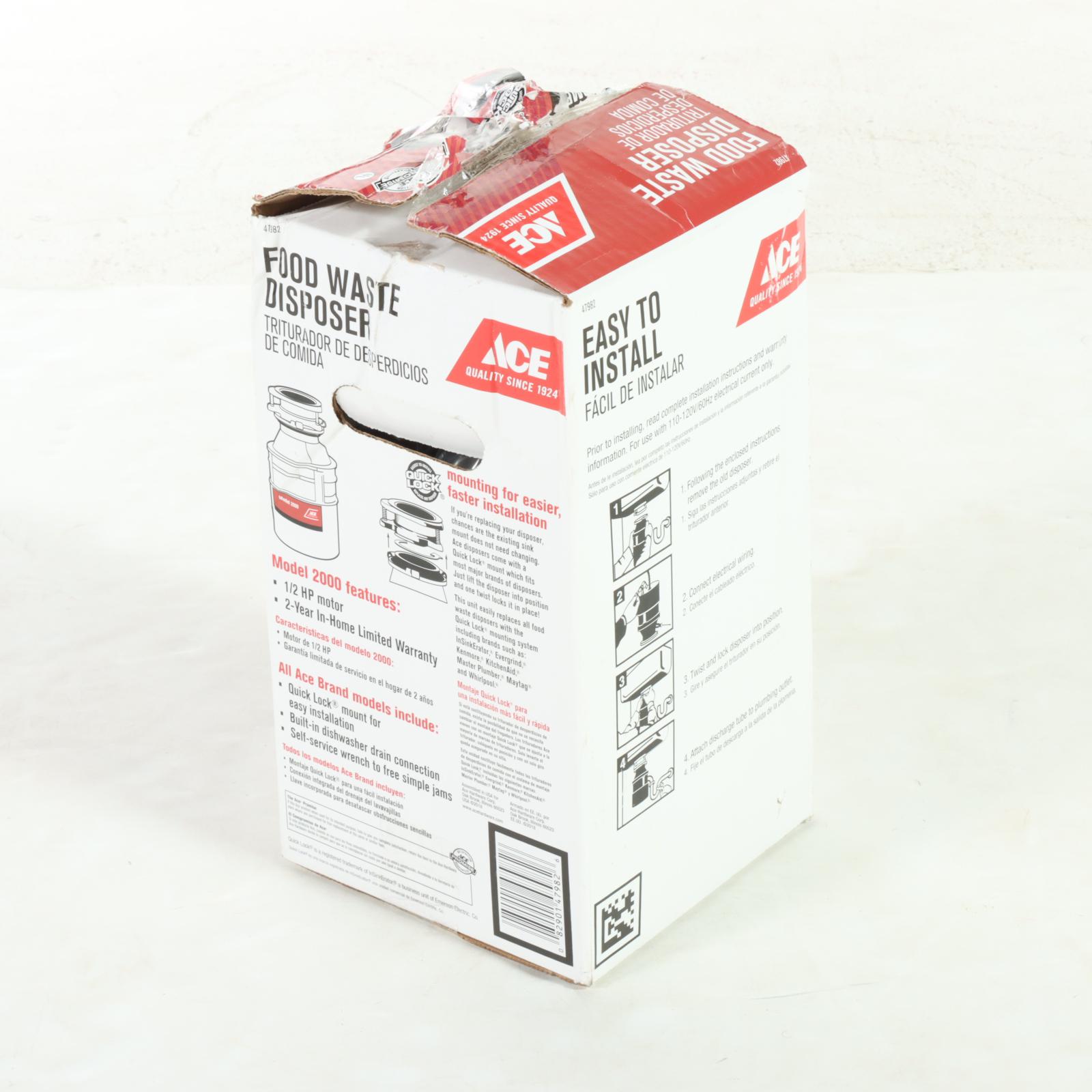 Ace Hardware Model 2000 Food Waste Garbage Disposer EBTH