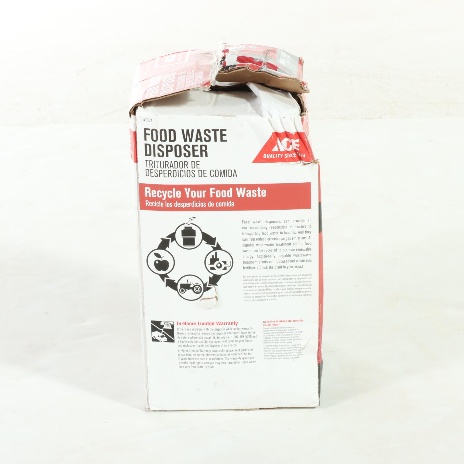 Ace Hardware Model 2000 Food Waste Garbage Disposer EBTH