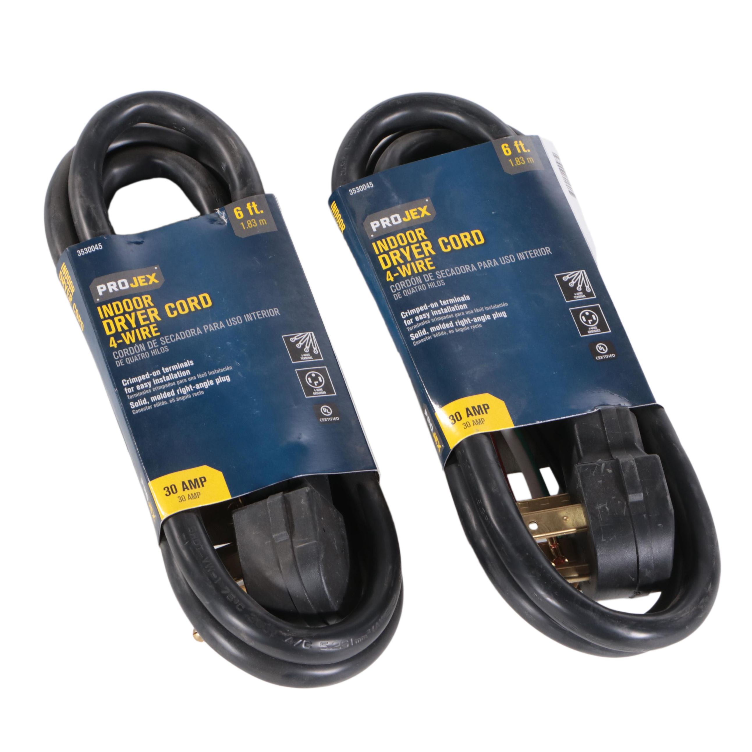 Projex 250 Volts 6' Indoor Dryer Cords EBTH
