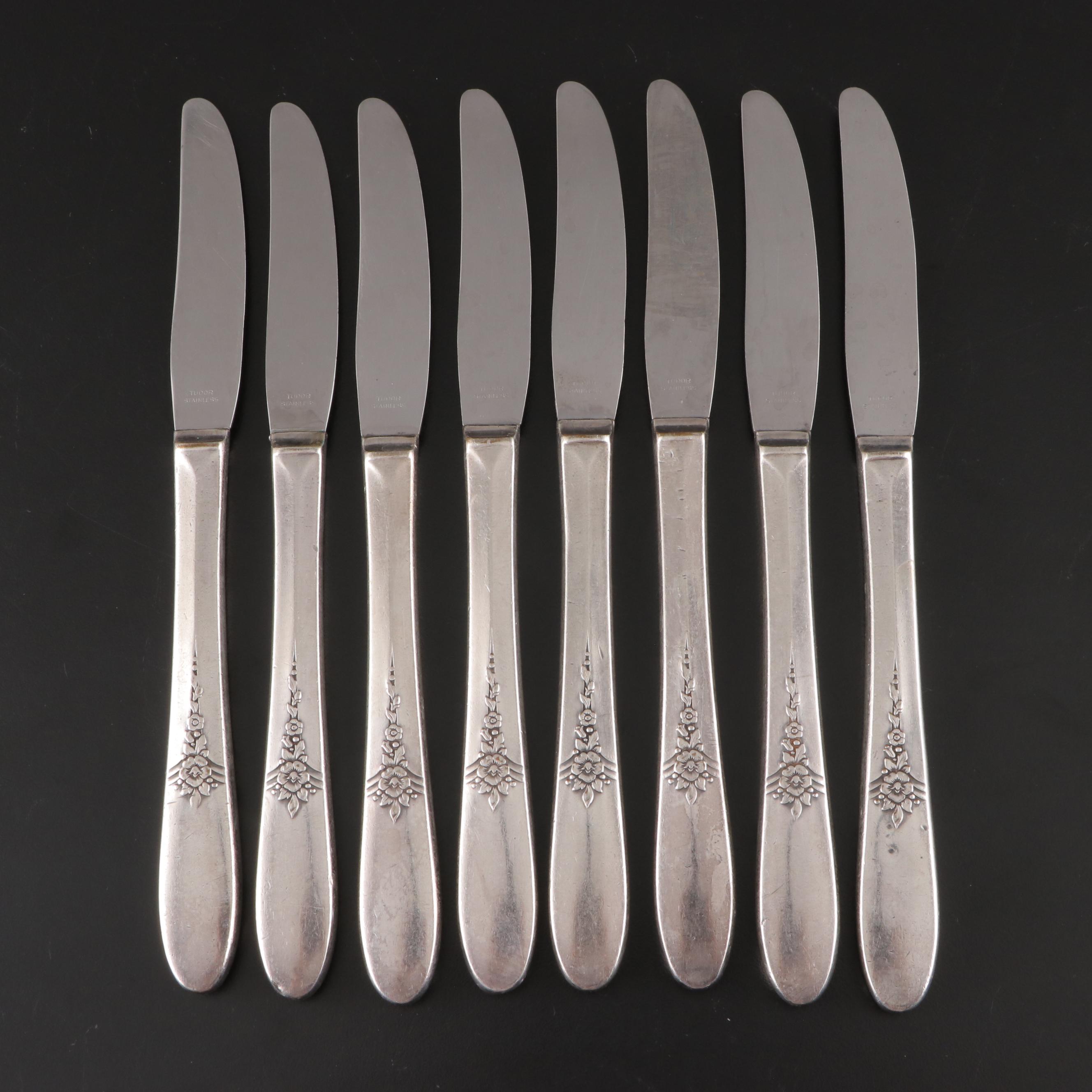 Oneida Silver Plate Flatware Service with Rose Ornamented Handles EBTH