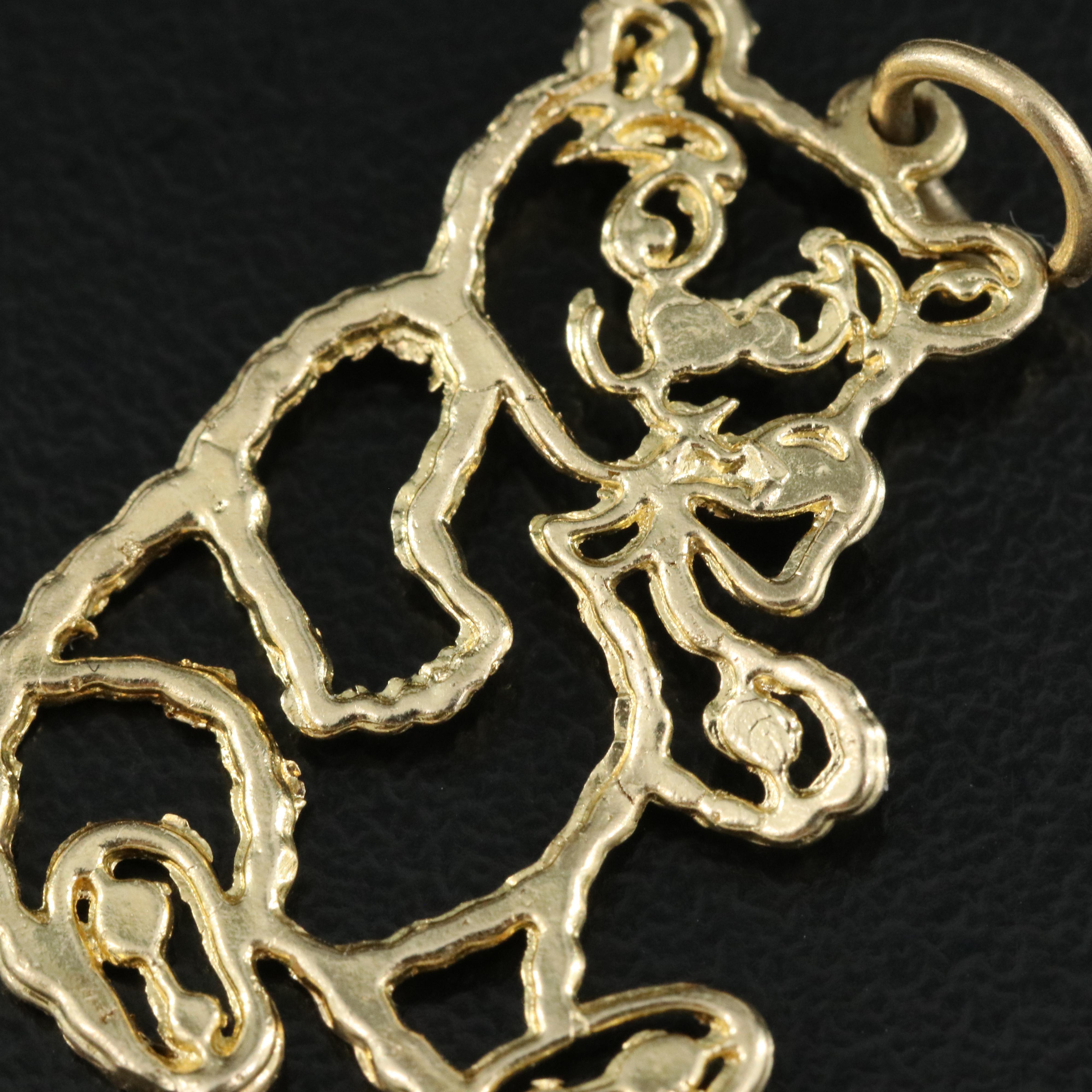 14K Teddy Bear, Turtle and Coat Hanger Pendants EBTH