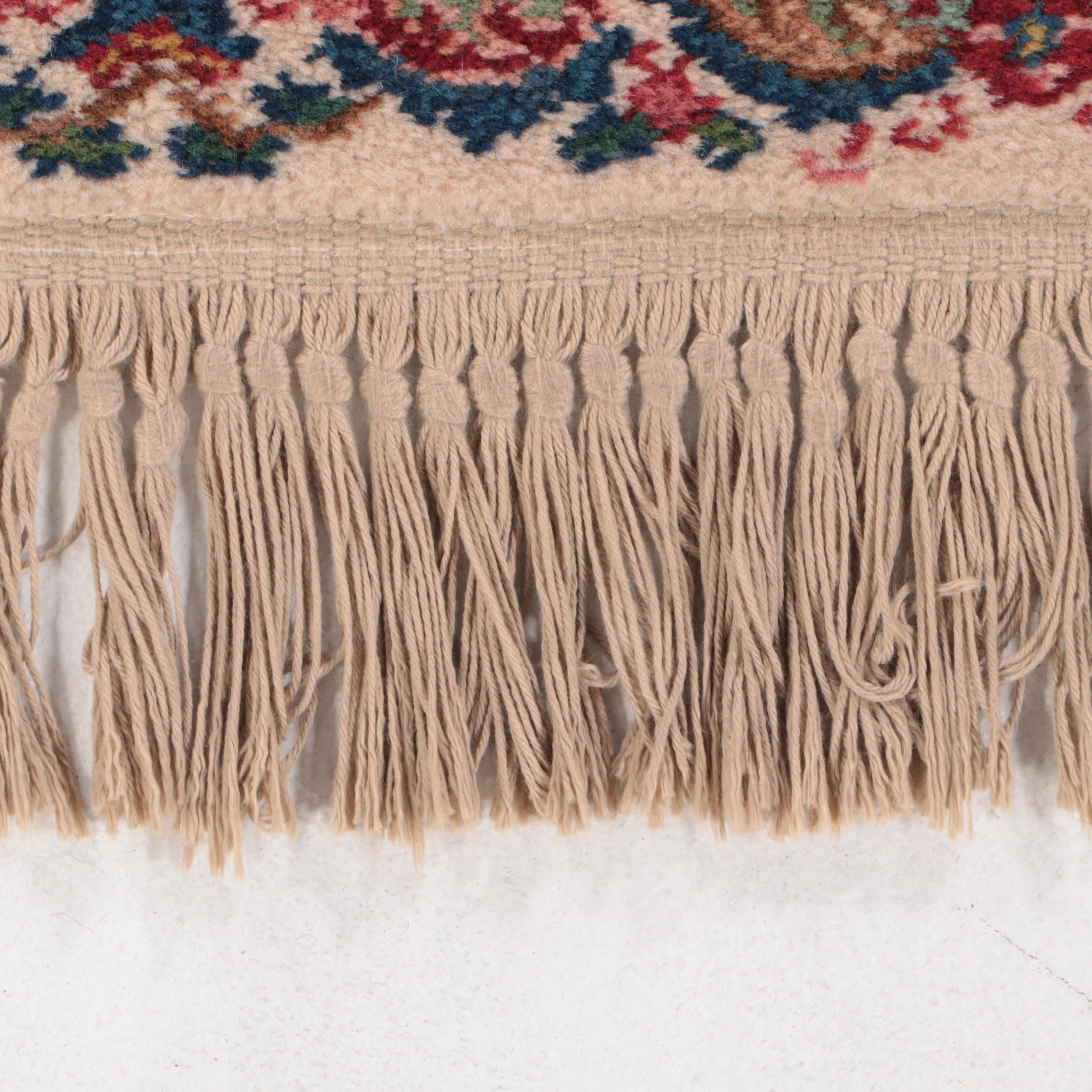 Two Machine Made Karastan Floral Kirman Rugs EBTH