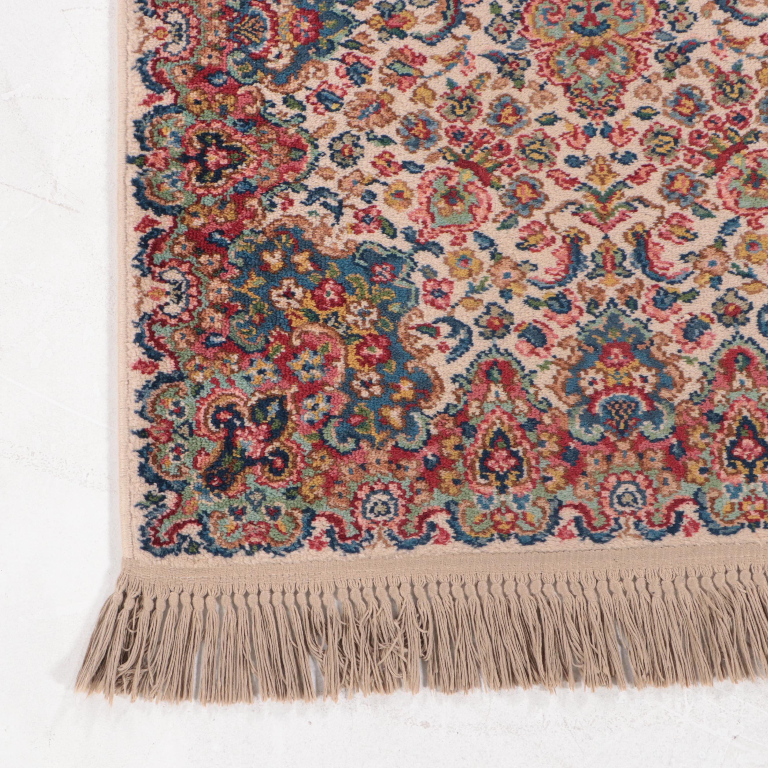 Two Machine Made Karastan Floral Kirman Rugs EBTH