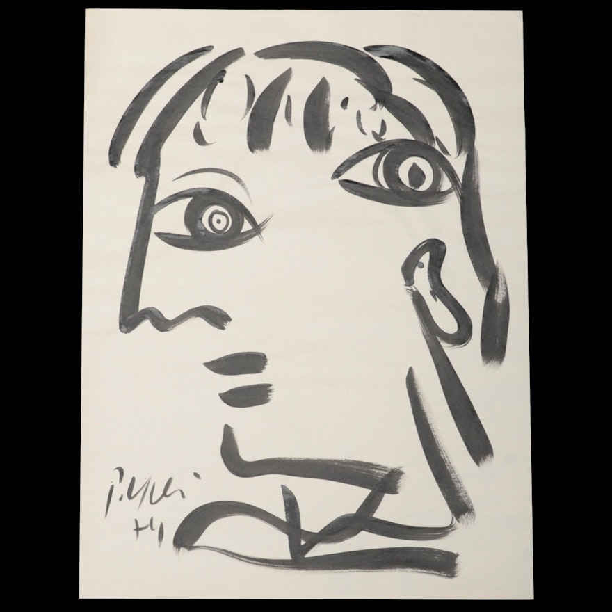Peter Keil Abstract Ink Portrait