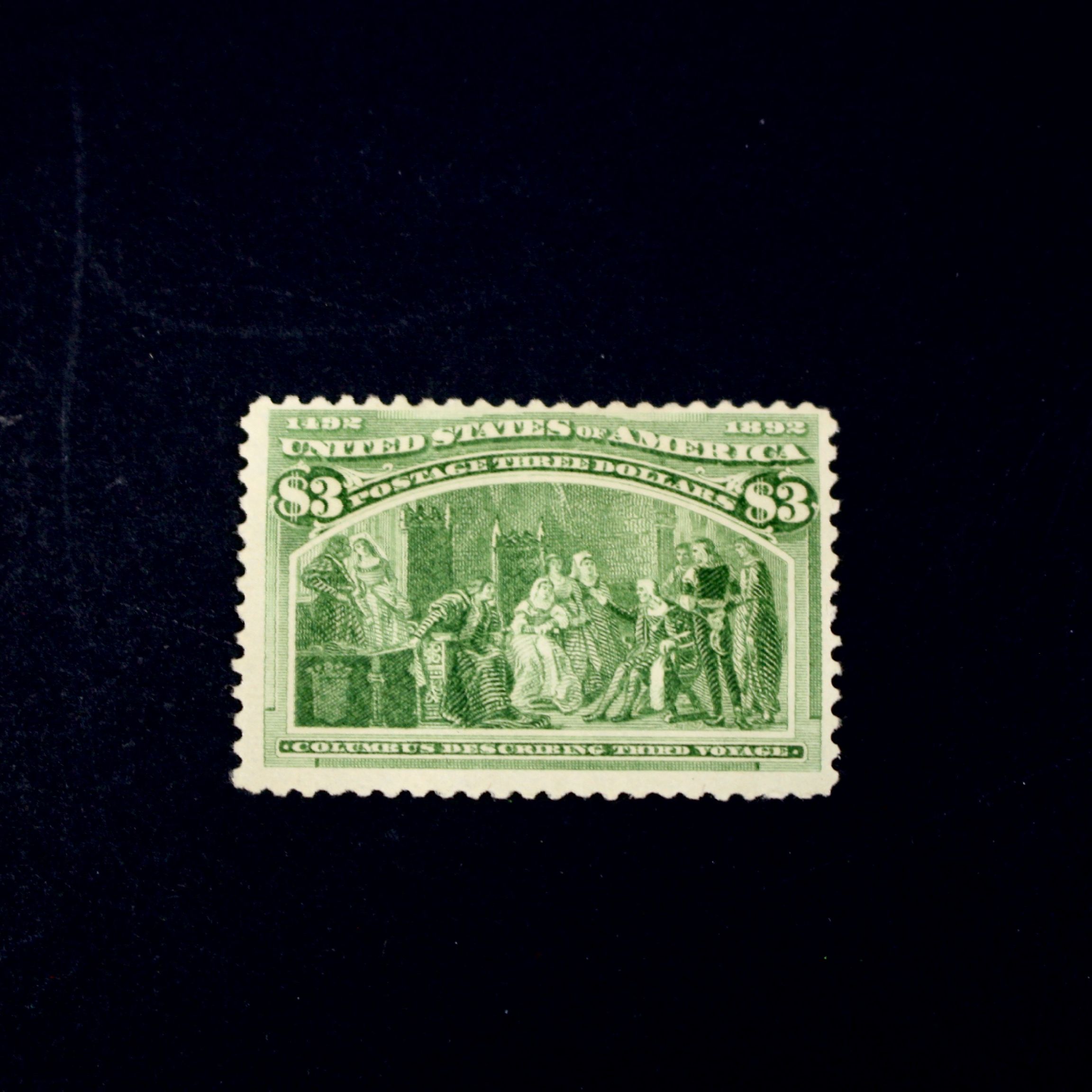 3 Columbian Mint Hinged Postage Stamp, Scott 243 EBTH
