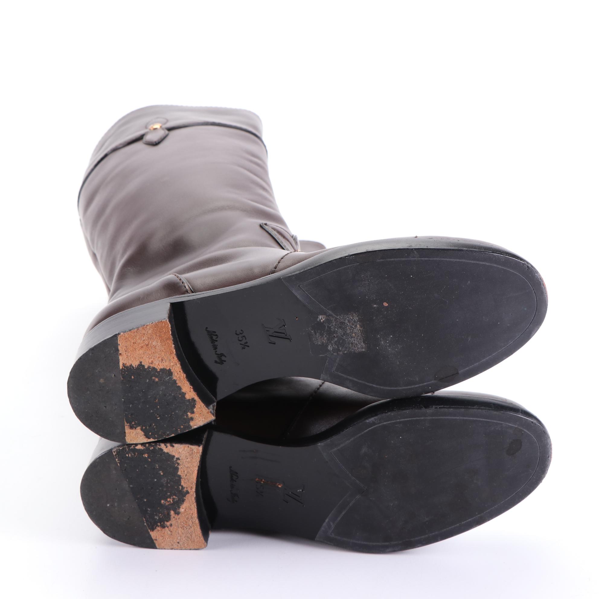 Louis Vuitton Riding Boots in Smooth Brown Leather EBTH