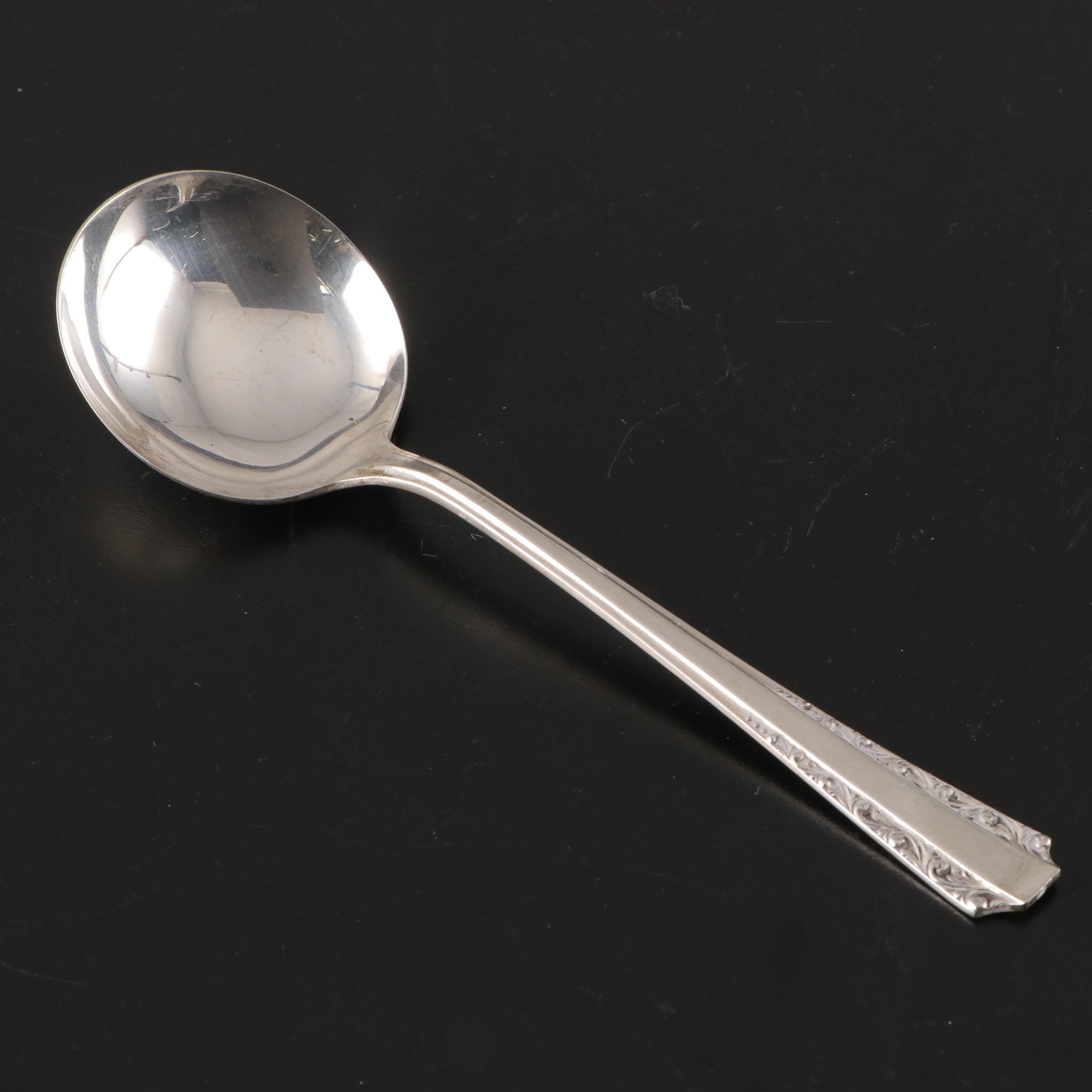 Frank M. Whiting "Talisman Rose" Sterling Silver Bouillon Soup Spoons