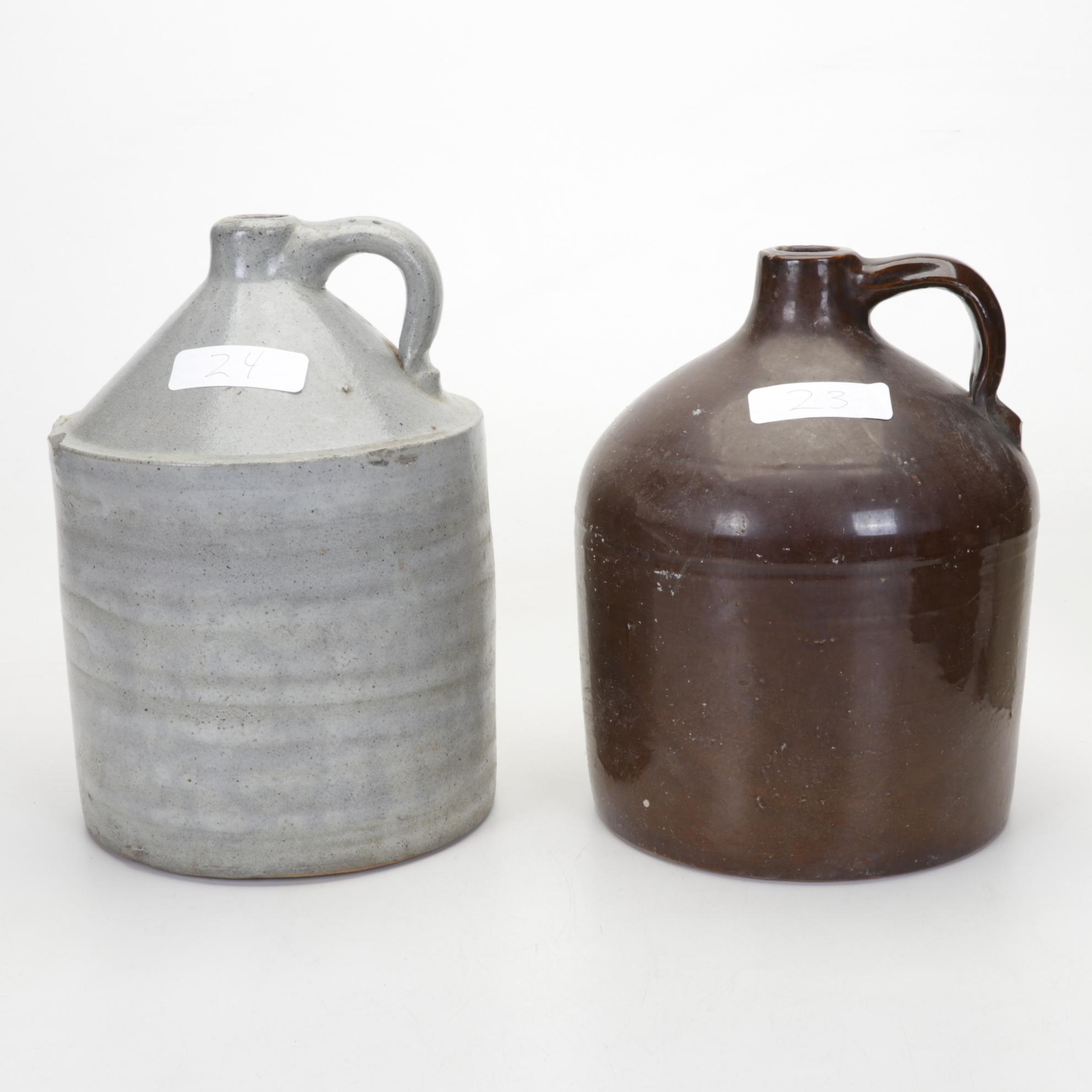 Glazed Stoneware Crocks and Jugs, Antique EBTH