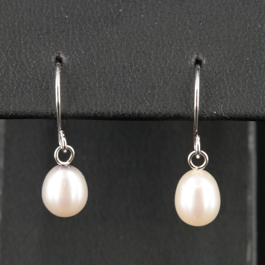 Sterling Pearl Earrings