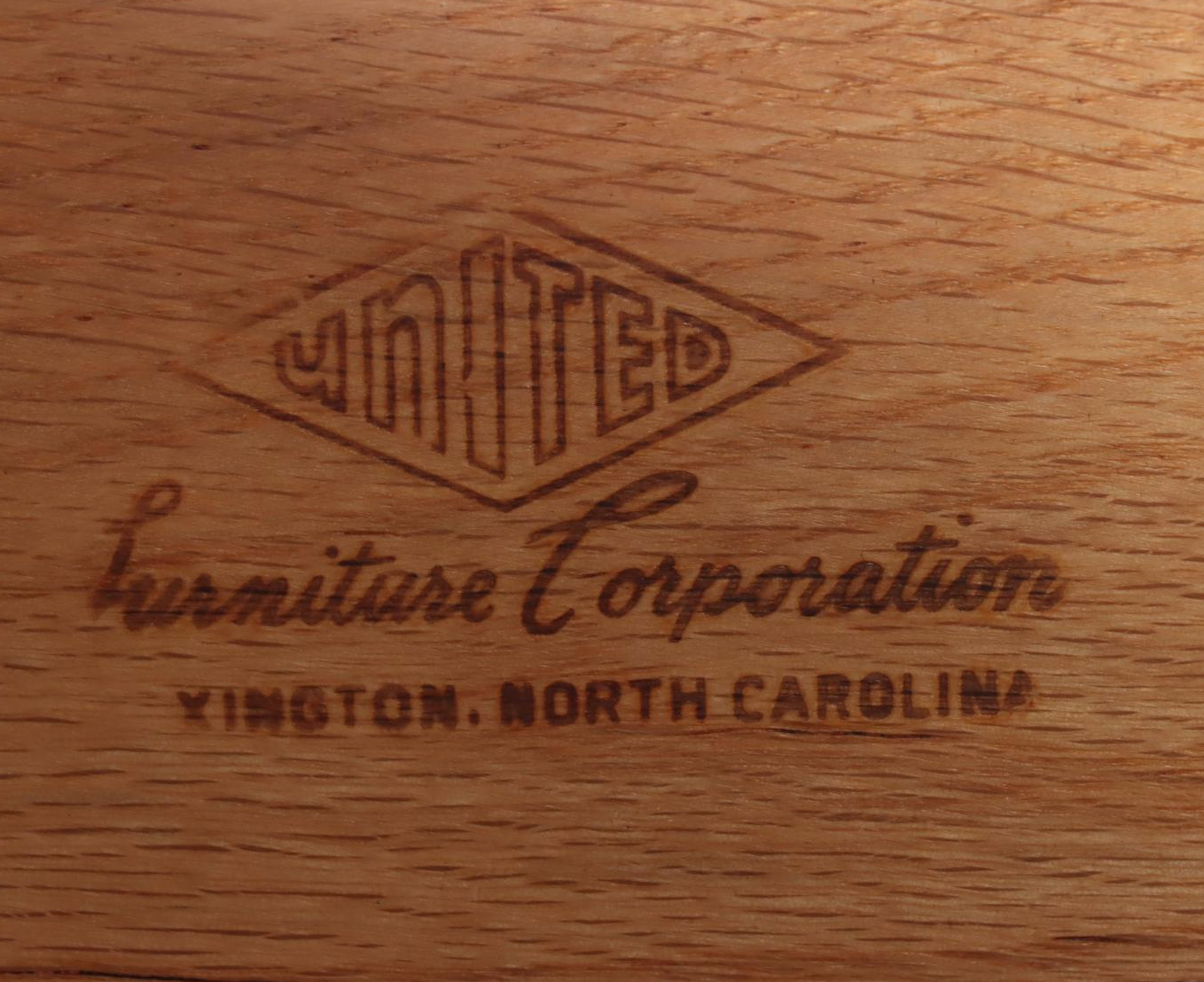 United Furniture Corporation Mid Century Modern Walnut FiveDrawer