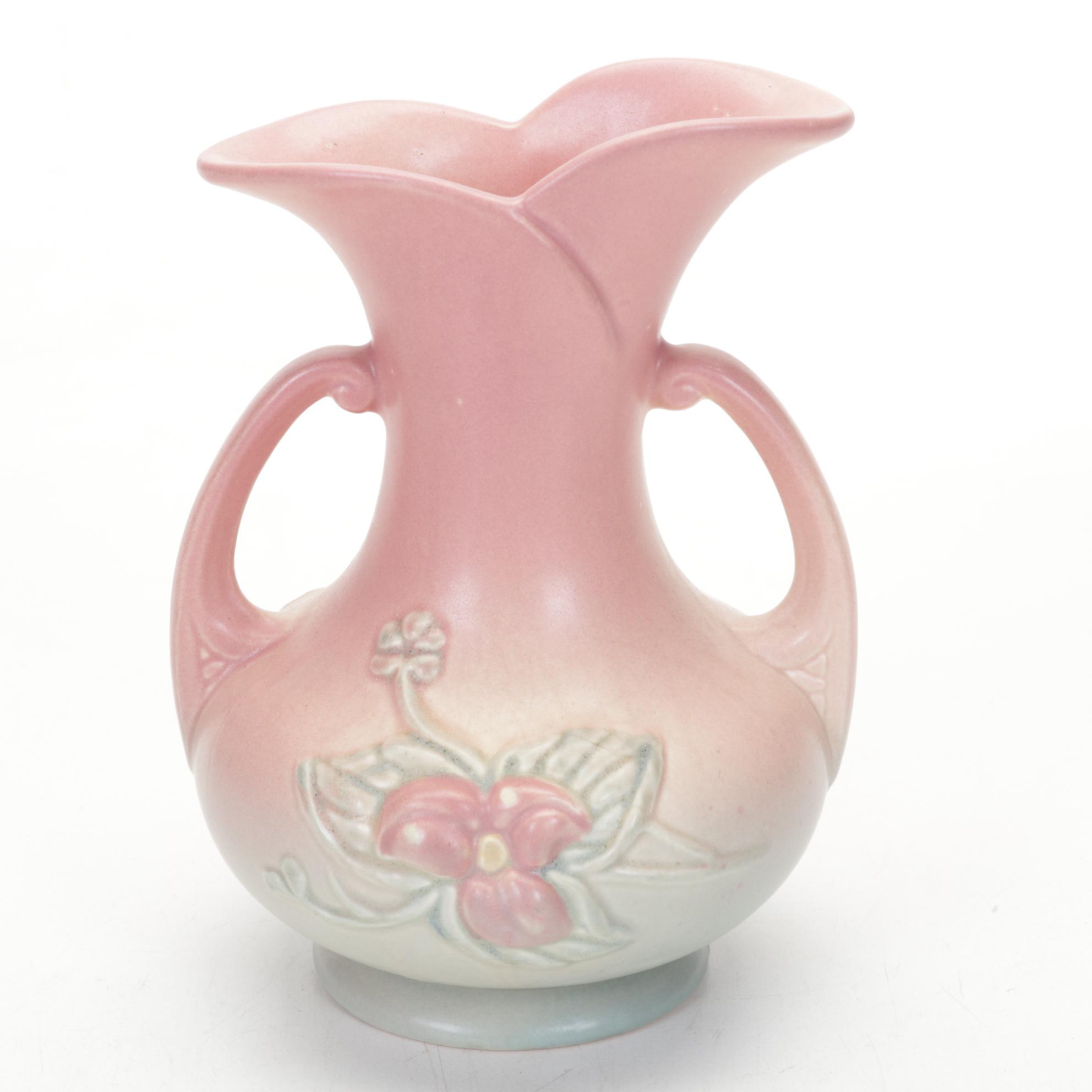 Roseville Dogwood and Waterlily Vases with Hull Pottery Vase EBTH