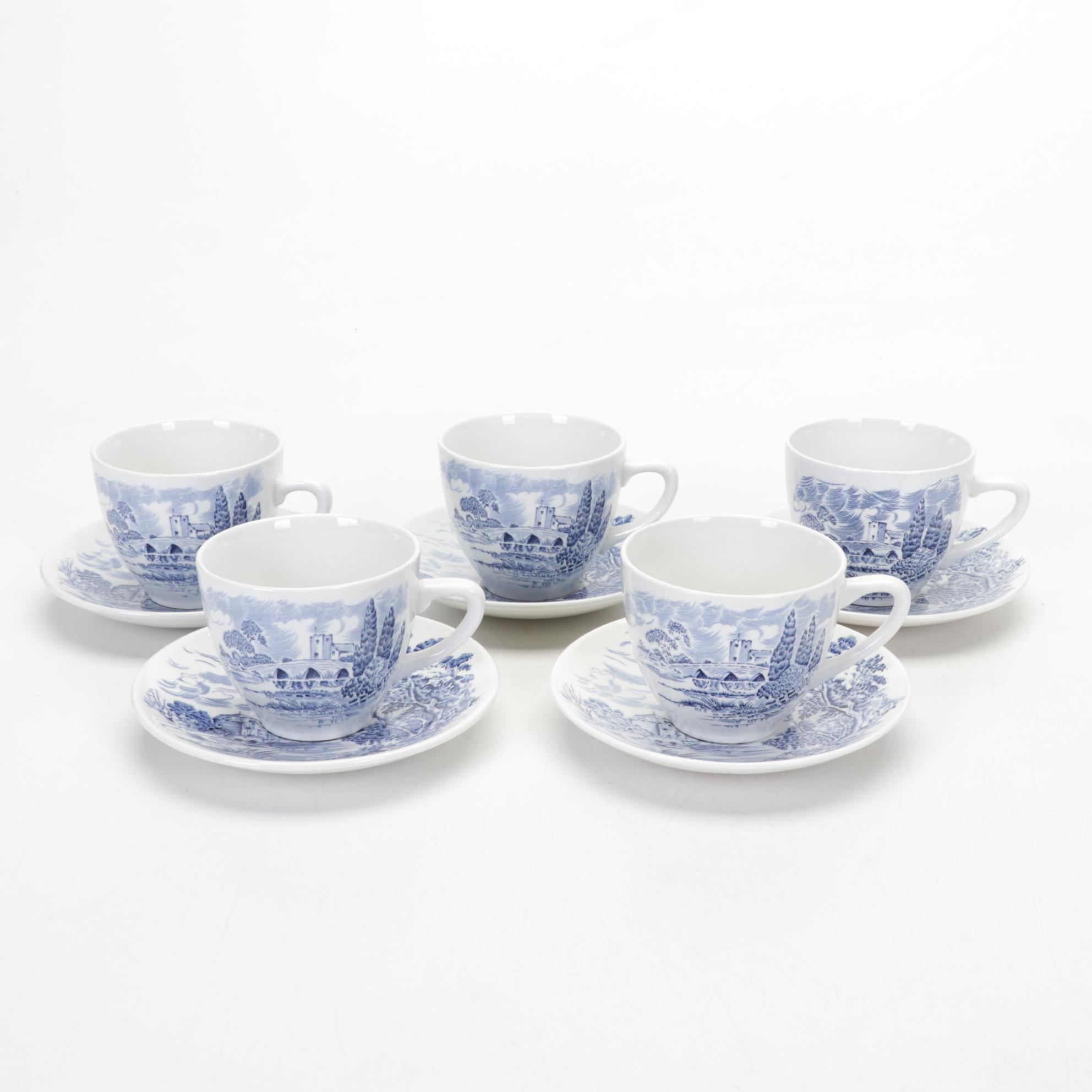 Wedgwood "Countryside Blue" Porcelain Transferware, Mid to Late 20th