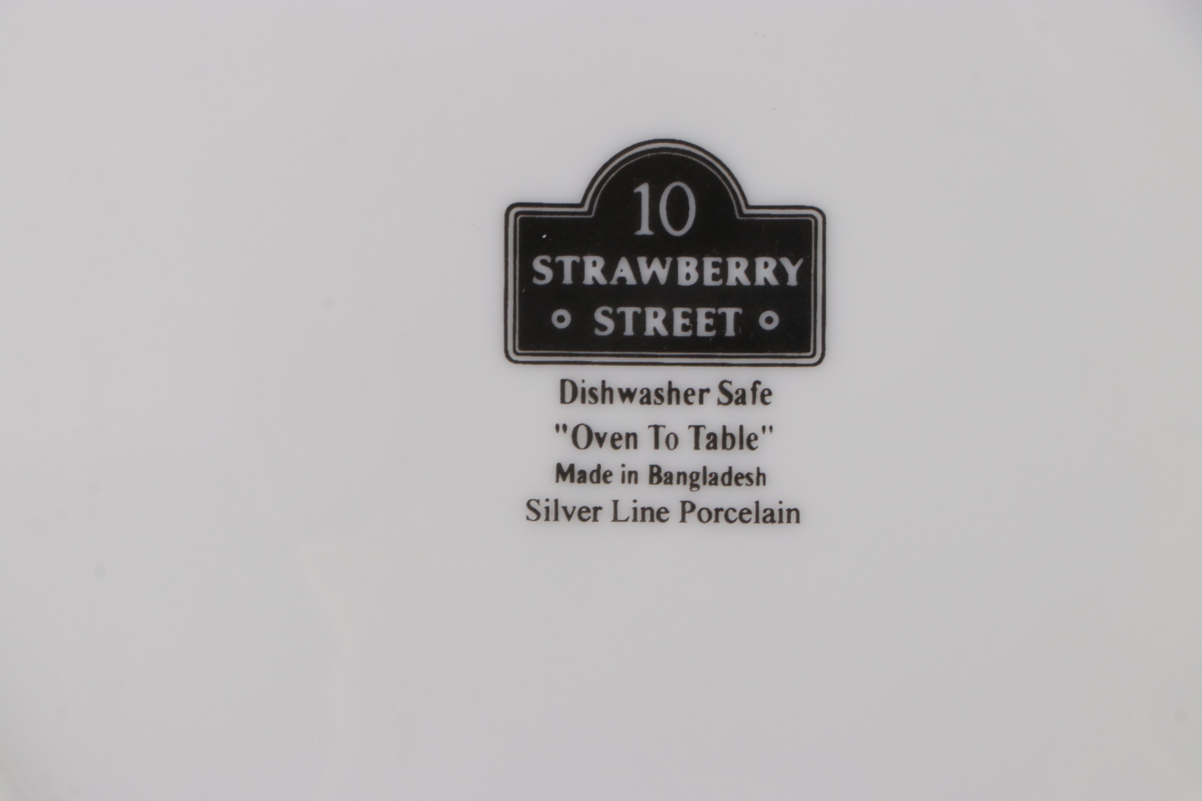 Ten Strawberry Street "Silver Line" Porcelain Dinnerware EBTH