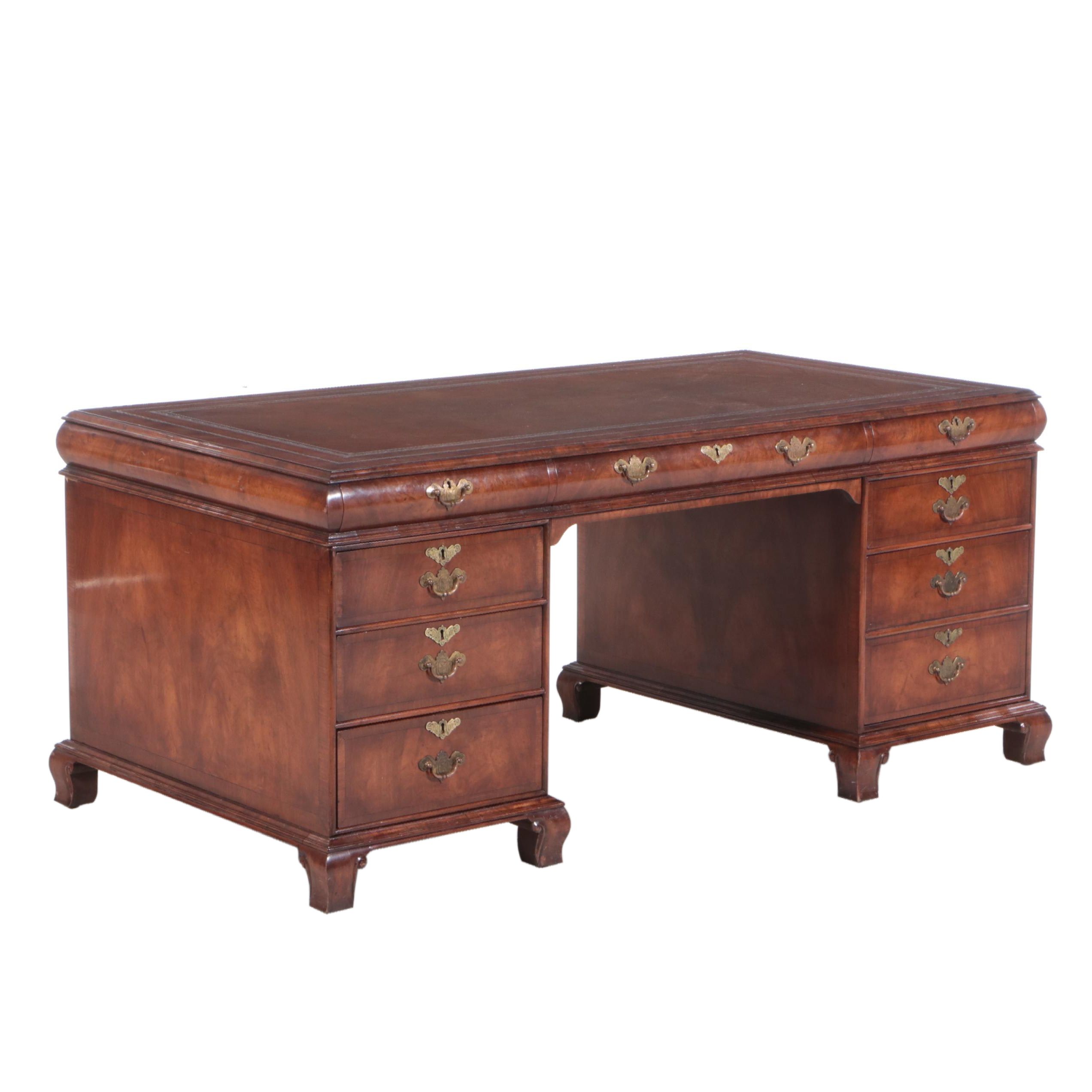 Restall Brown & Clennell Ltd. II Style Walnut DoublePedestal