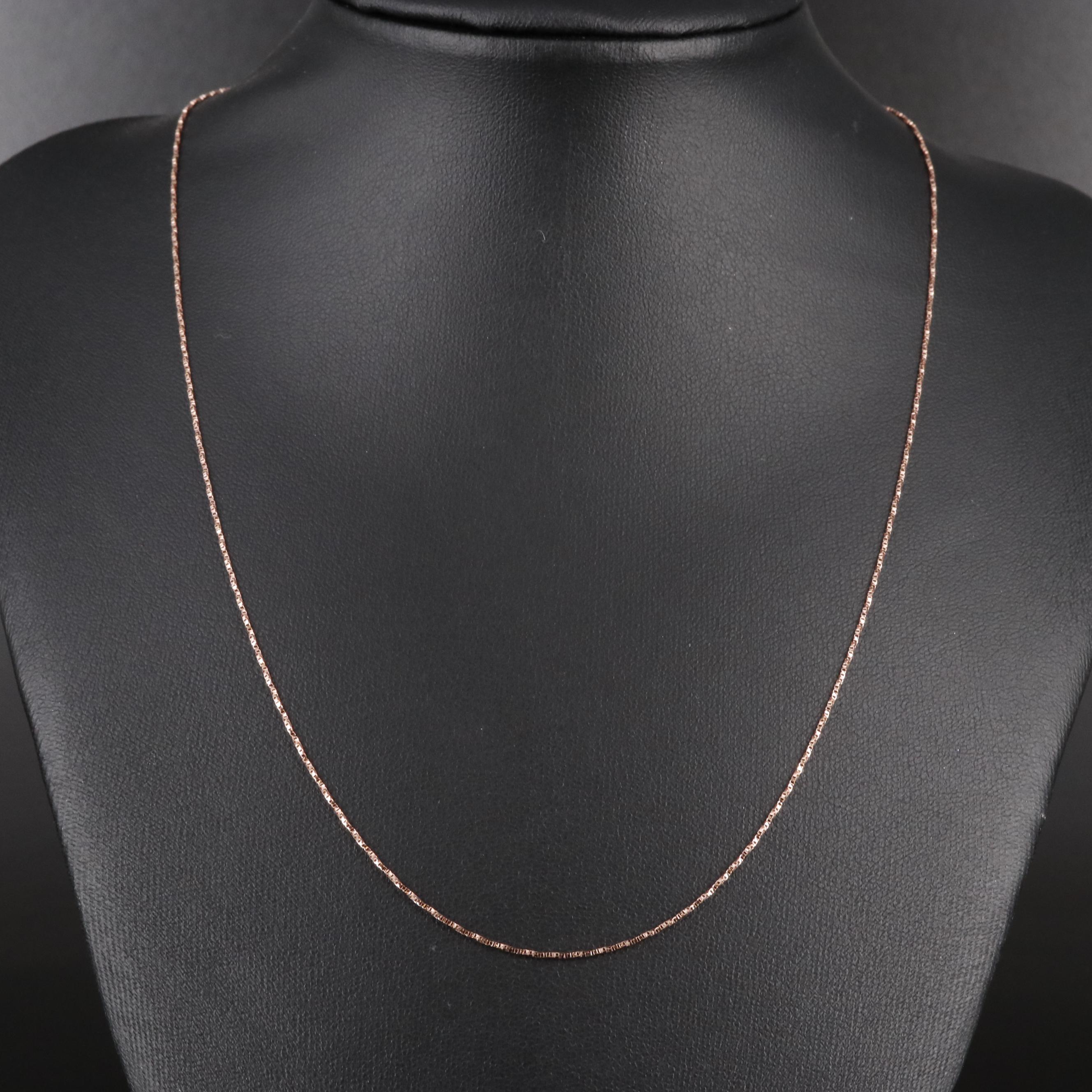 14K Rose Gold Box Chain EBTH
