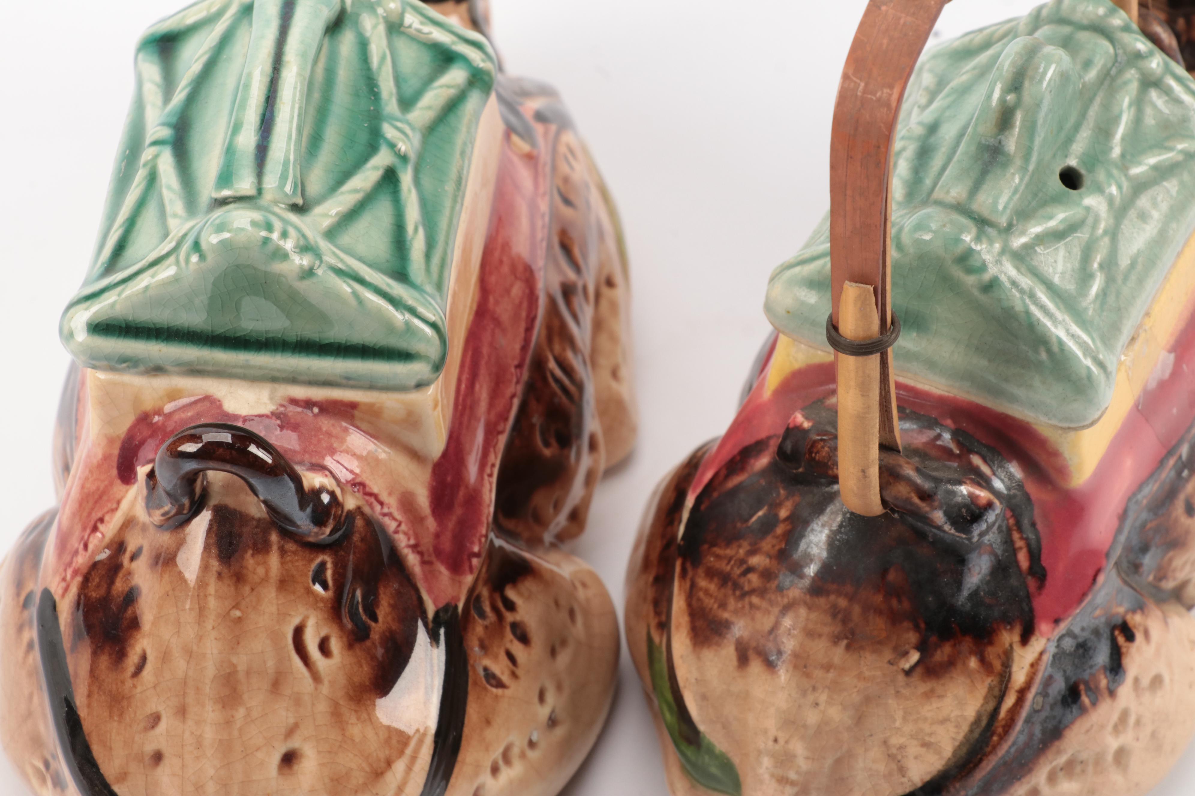 Japanese Majolica Camel Shaped Teapots, Mid20th Century EBTH