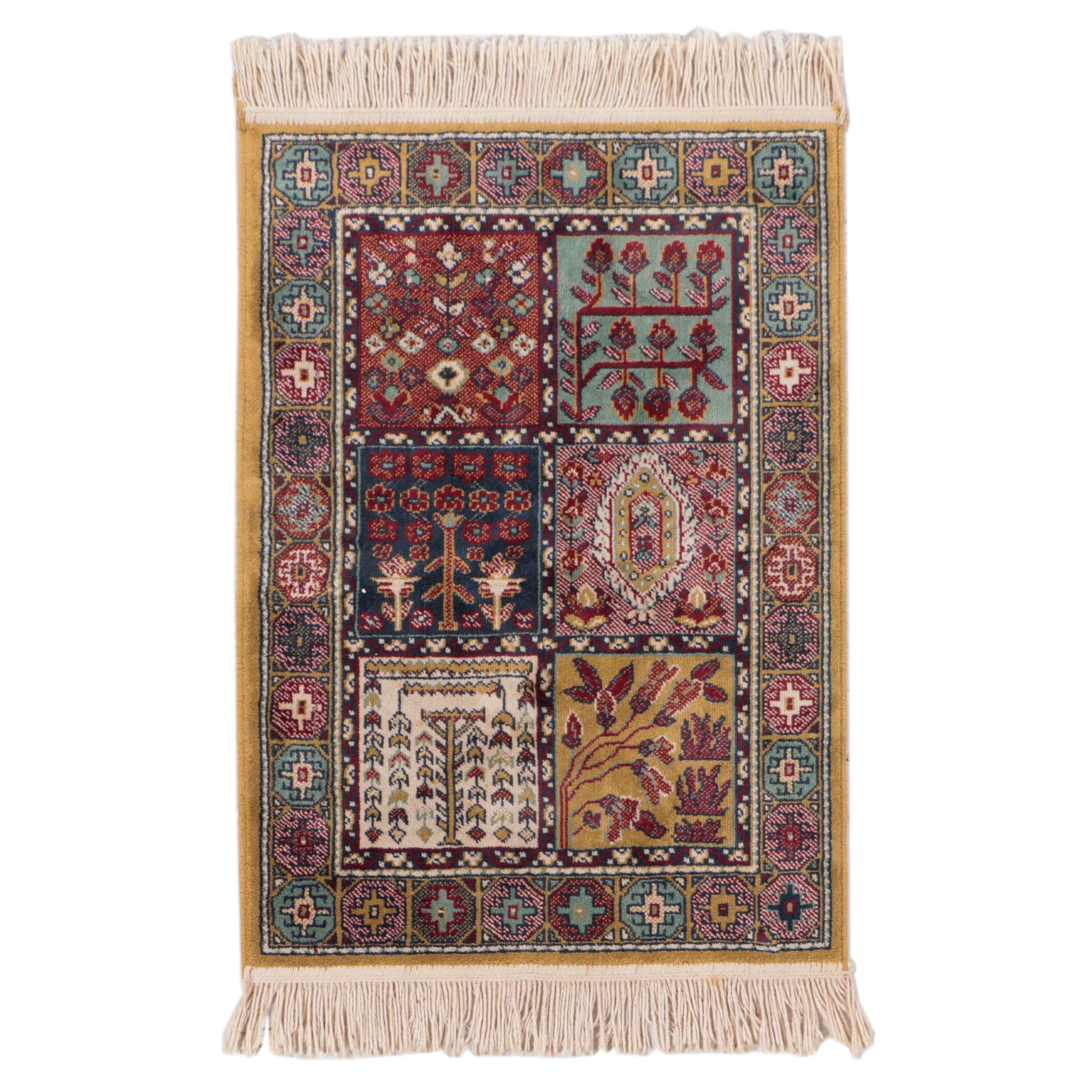1'8 x 3' Machine Made Persian Bakhtiari Style Accent Rug EBTH