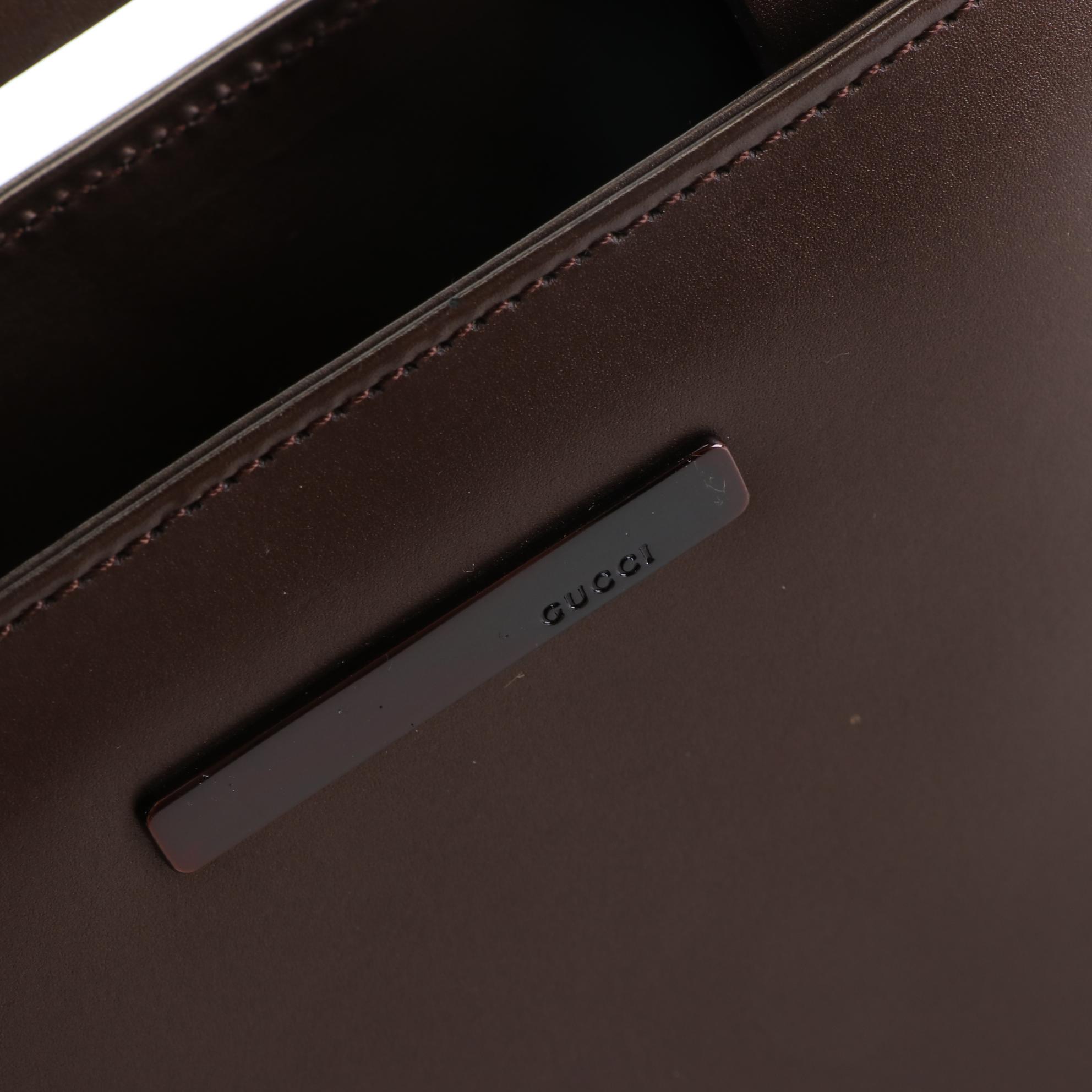 Gucci Leather Handbag with Retractable Handles EBTH