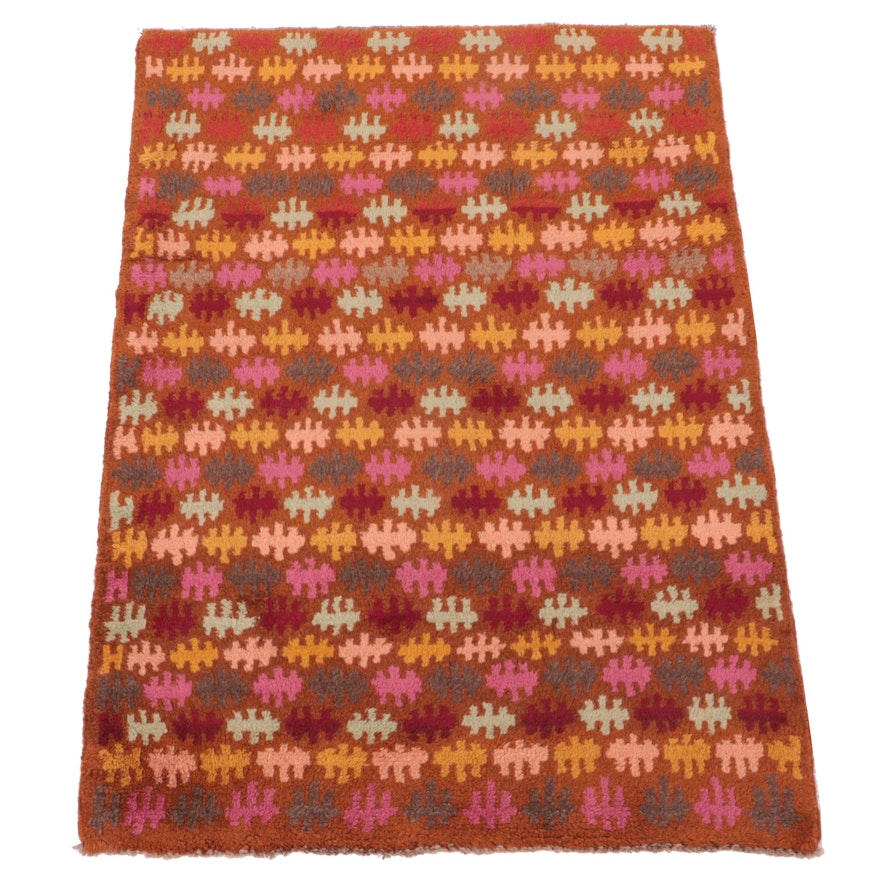 2'9 x 3'10 Hand-Knotted Afghan Baluch Accent Rug