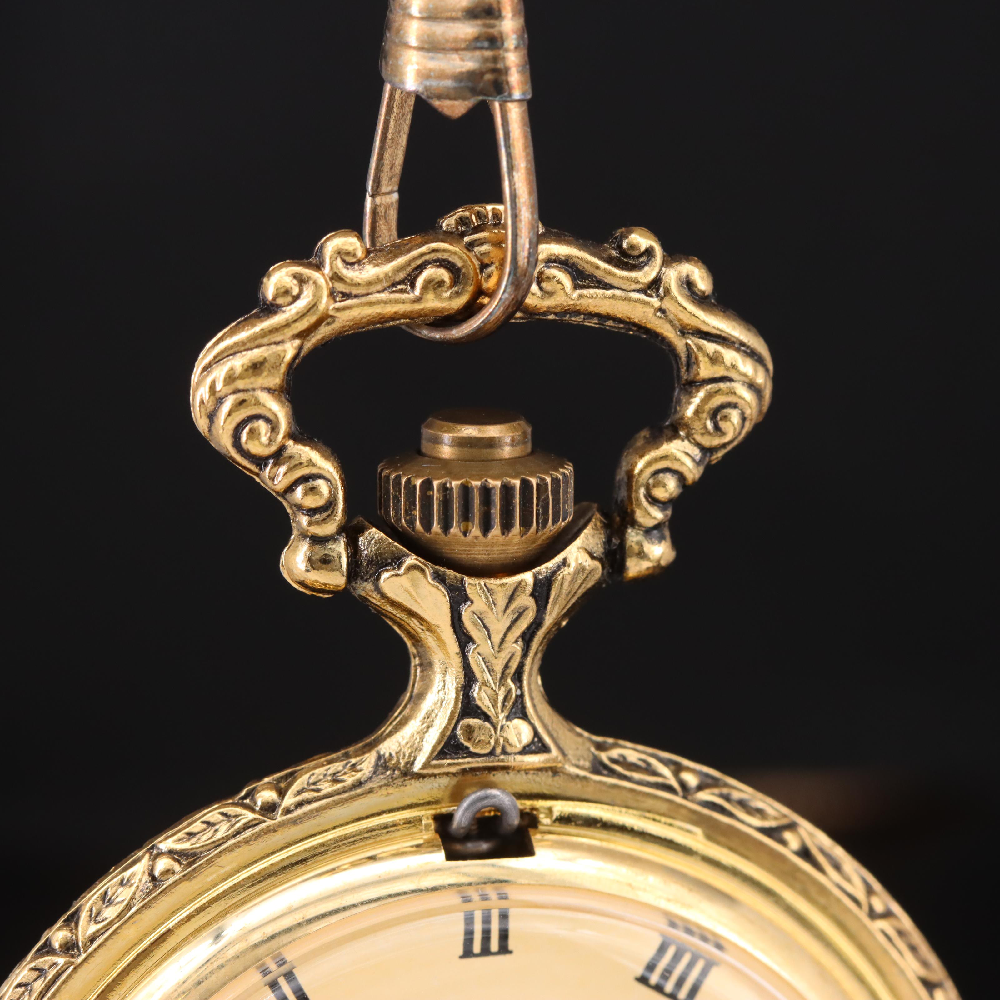 Majestron American Themed TwoTone Quartz Pocket Watch EBTH