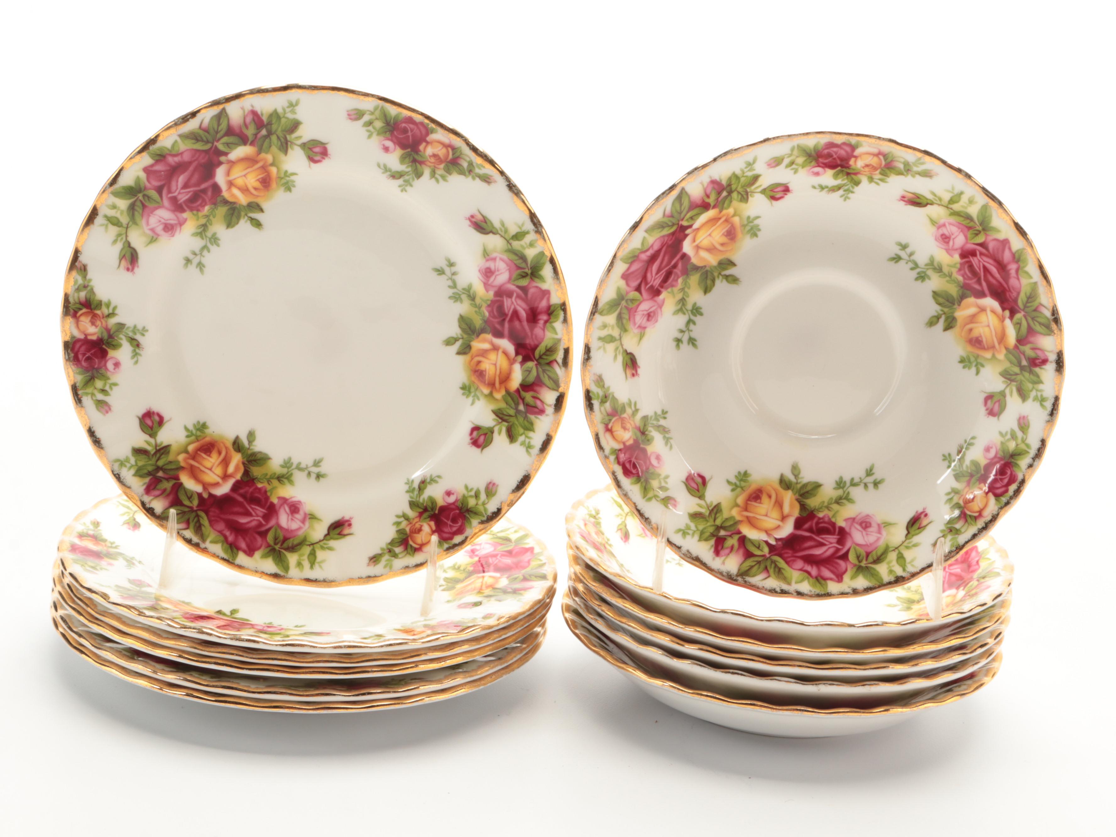 Royal Albert "Old Country Roses" Dinnerware with Biscuit Barrel and