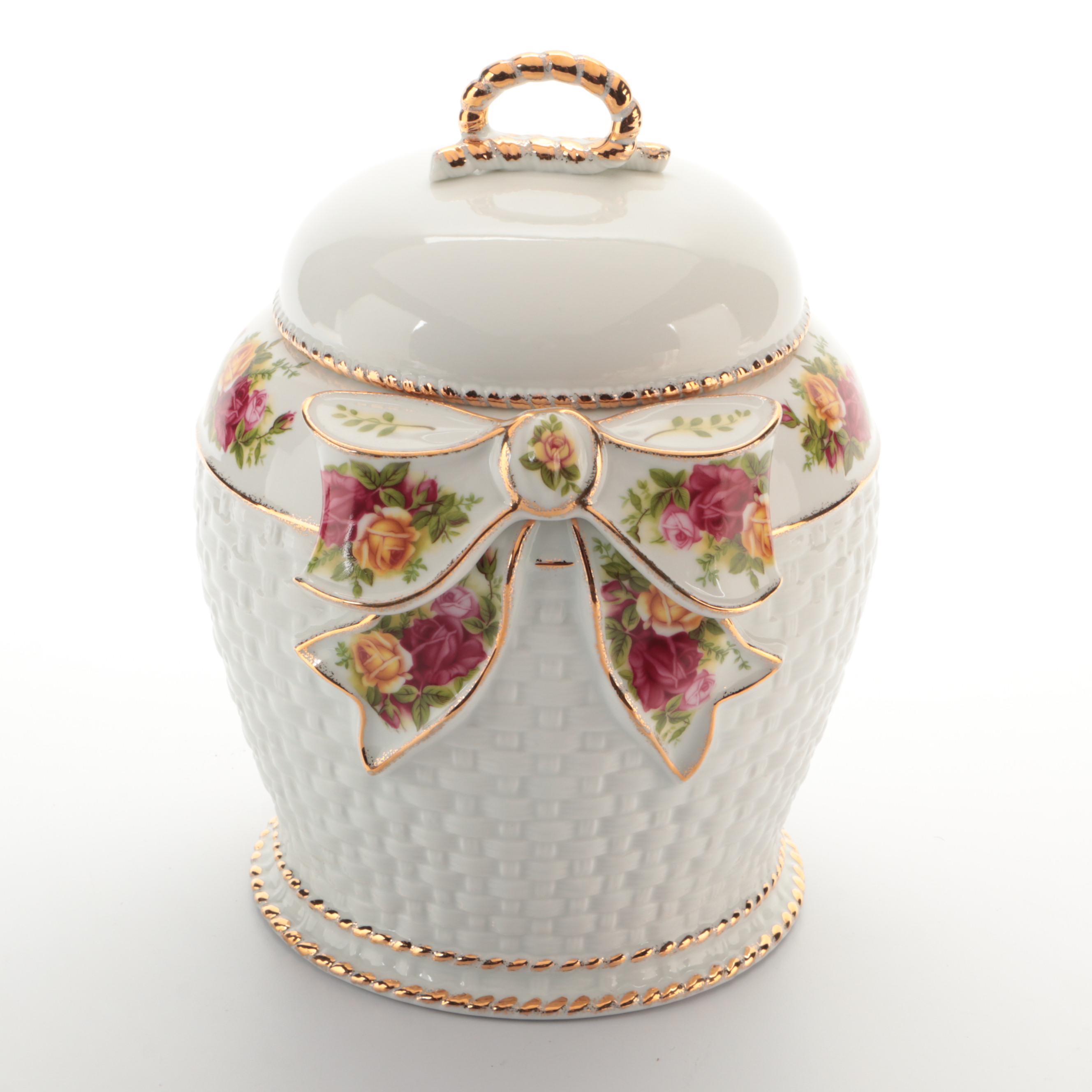 Royal Albert "Old Country Roses" Dinnerware with Biscuit Barrel and