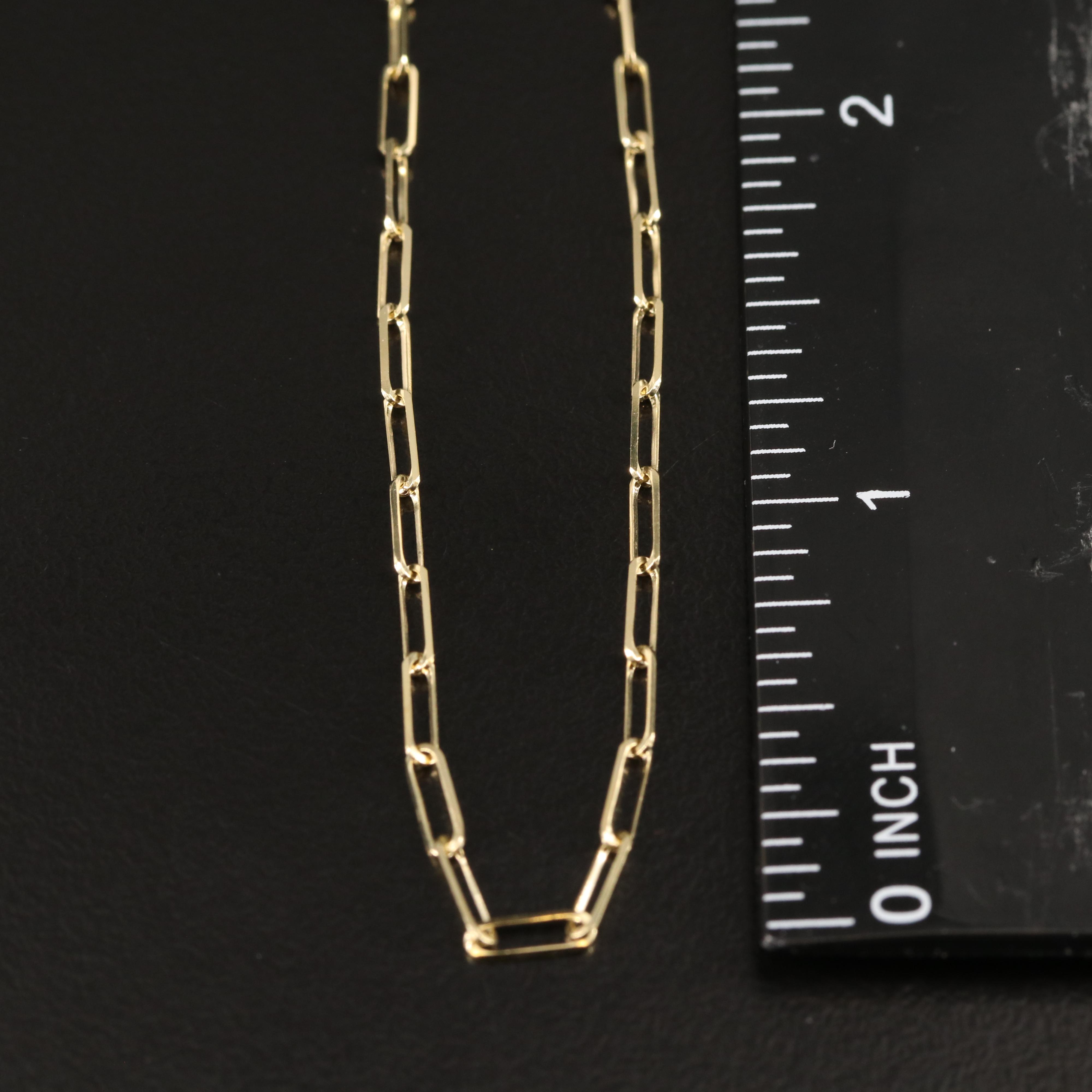 14K Paper Clip Chain Necklace EBTH