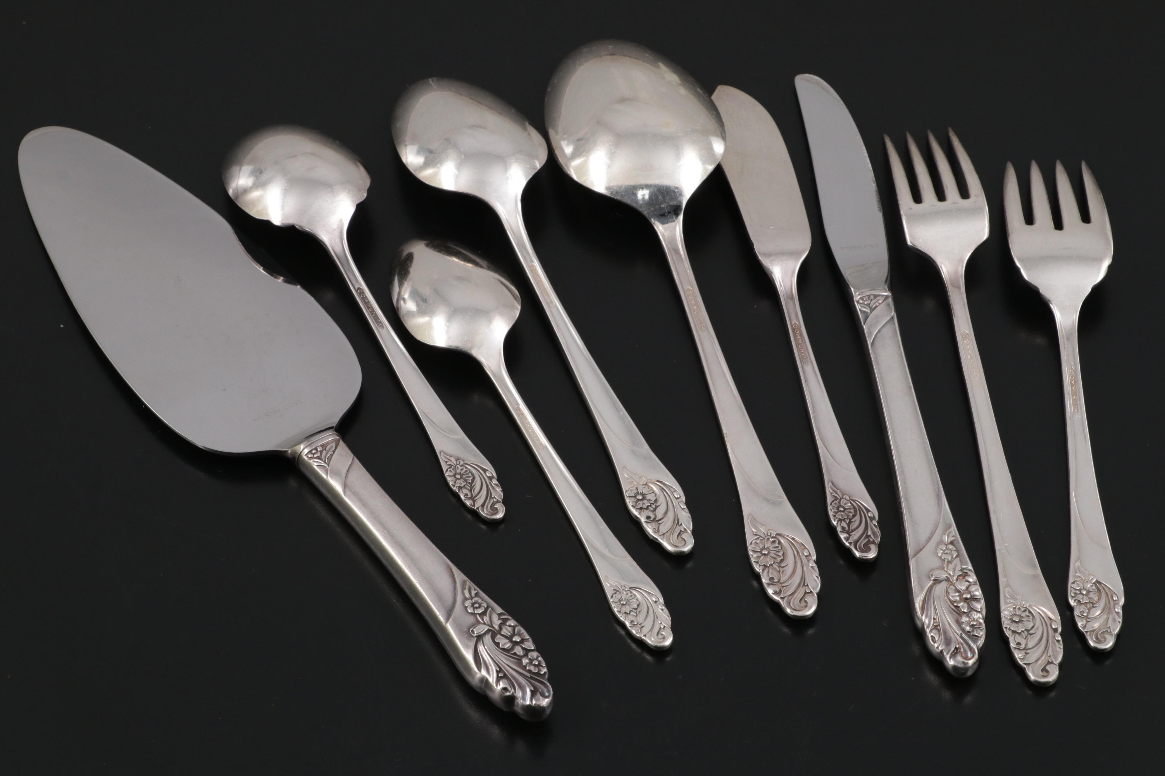 Oneida Community Plate "Evening Star" and Other Silver Plate Flatware