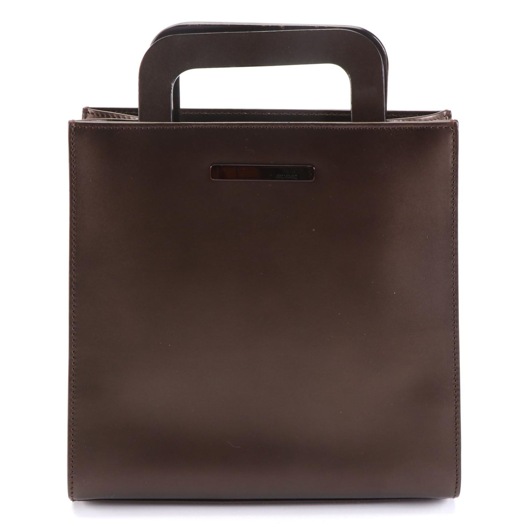 Gucci Leather Handbag with Retractable Handles EBTH