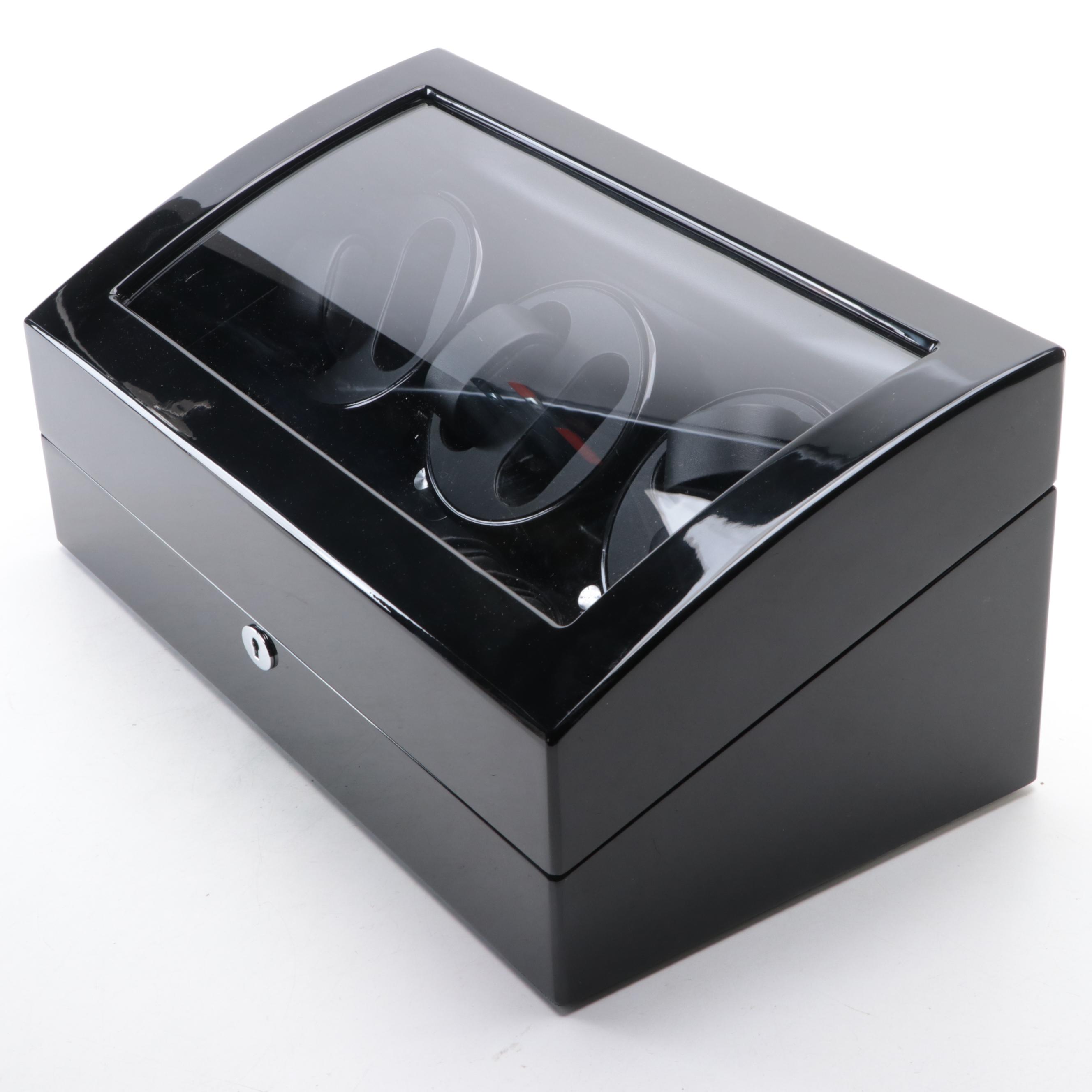 Multi Watch Winder and Case with High Gloss Black Finish EBTH