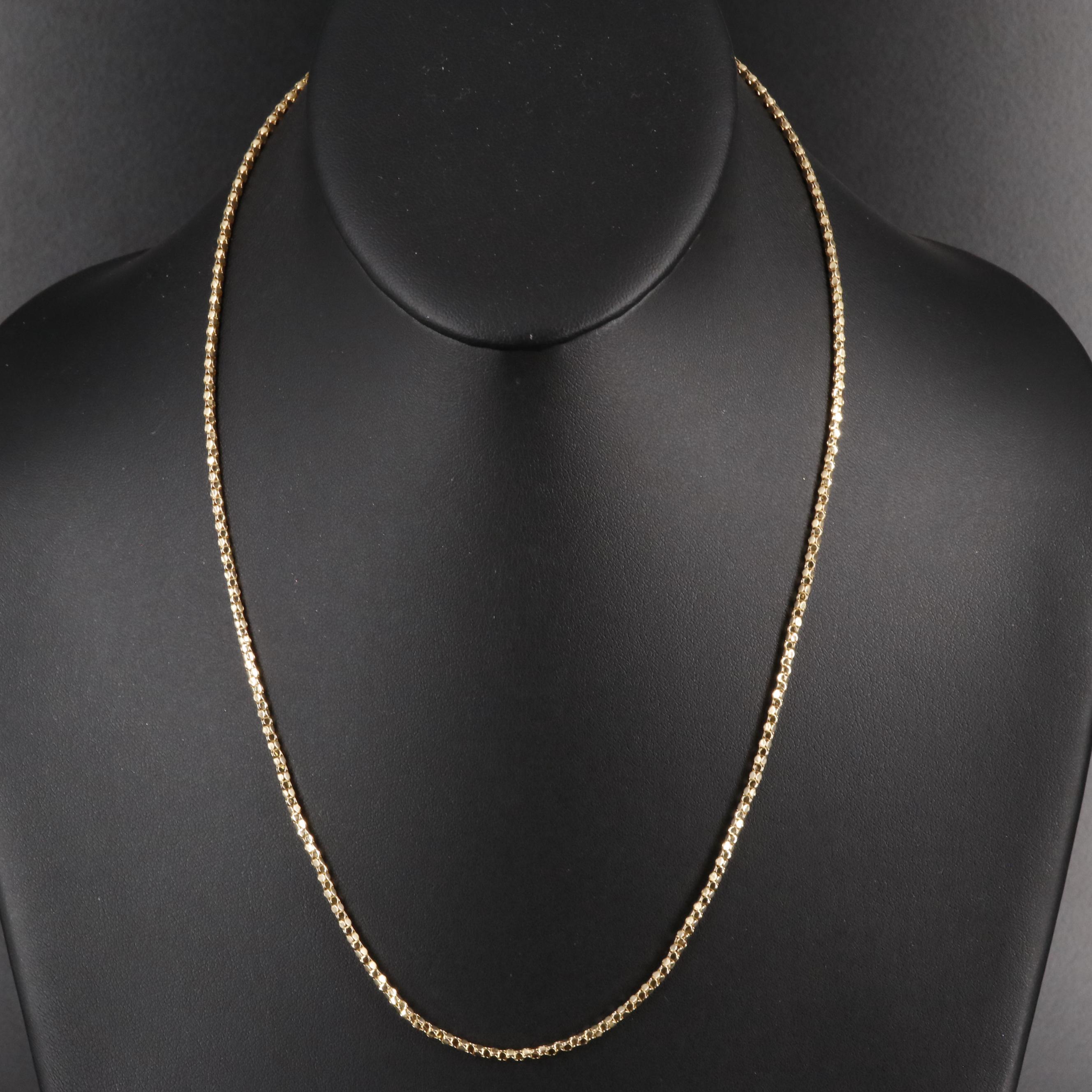 14K Popcorn Chain Necklace EBTH