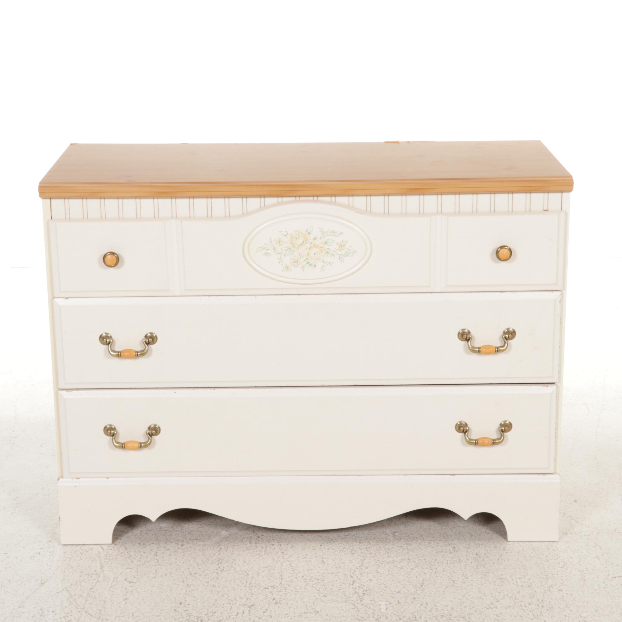 Lea Industries White Finished Chest of Drawers, Late 20th Century EBTH