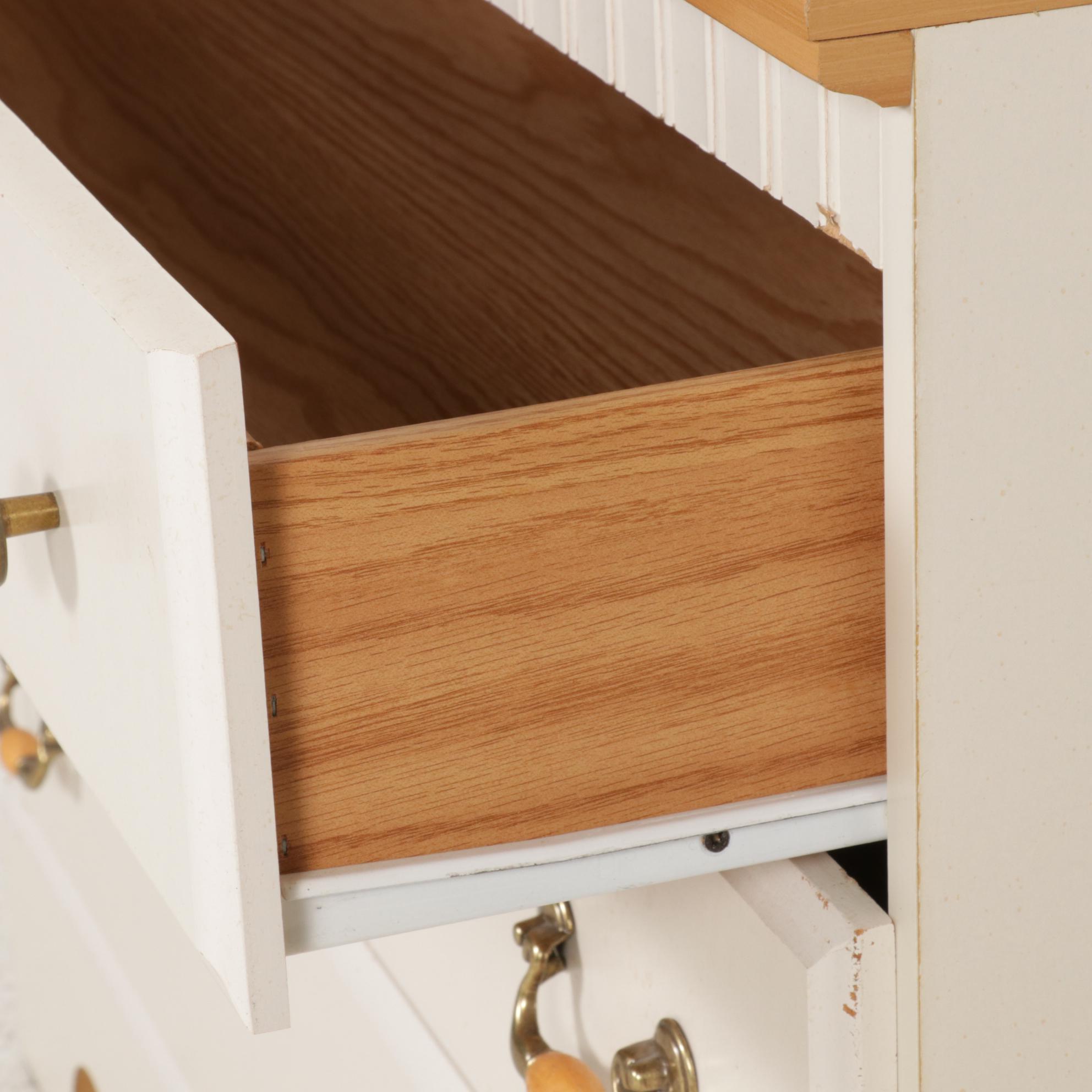 Lea Industries White Finished Chest of Drawers, Late 20th Century EBTH