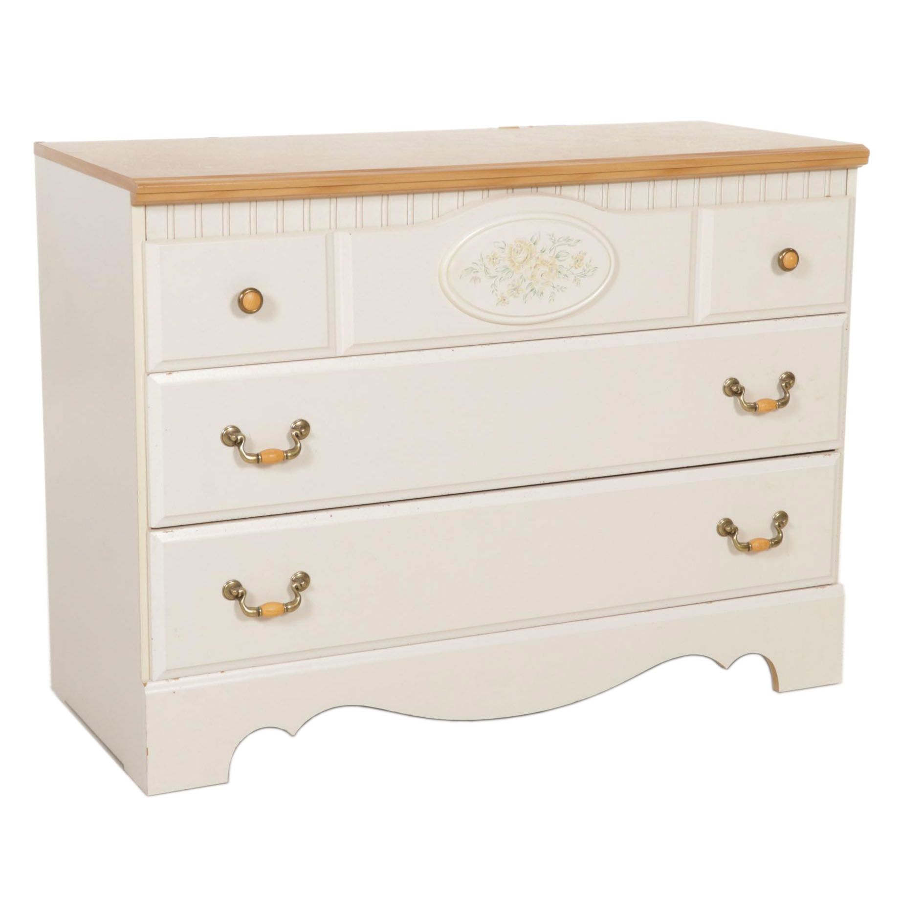Lea Industries White Finished Chest of Drawers, Late 20th Century EBTH
