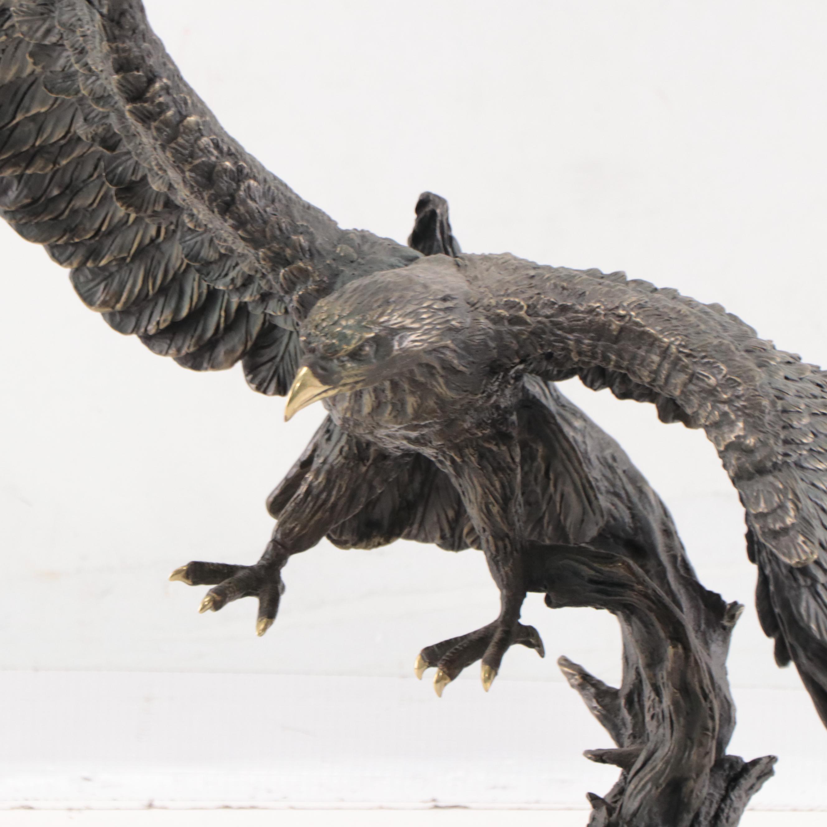 Cast Bronze Eagle Sculpture EBTH