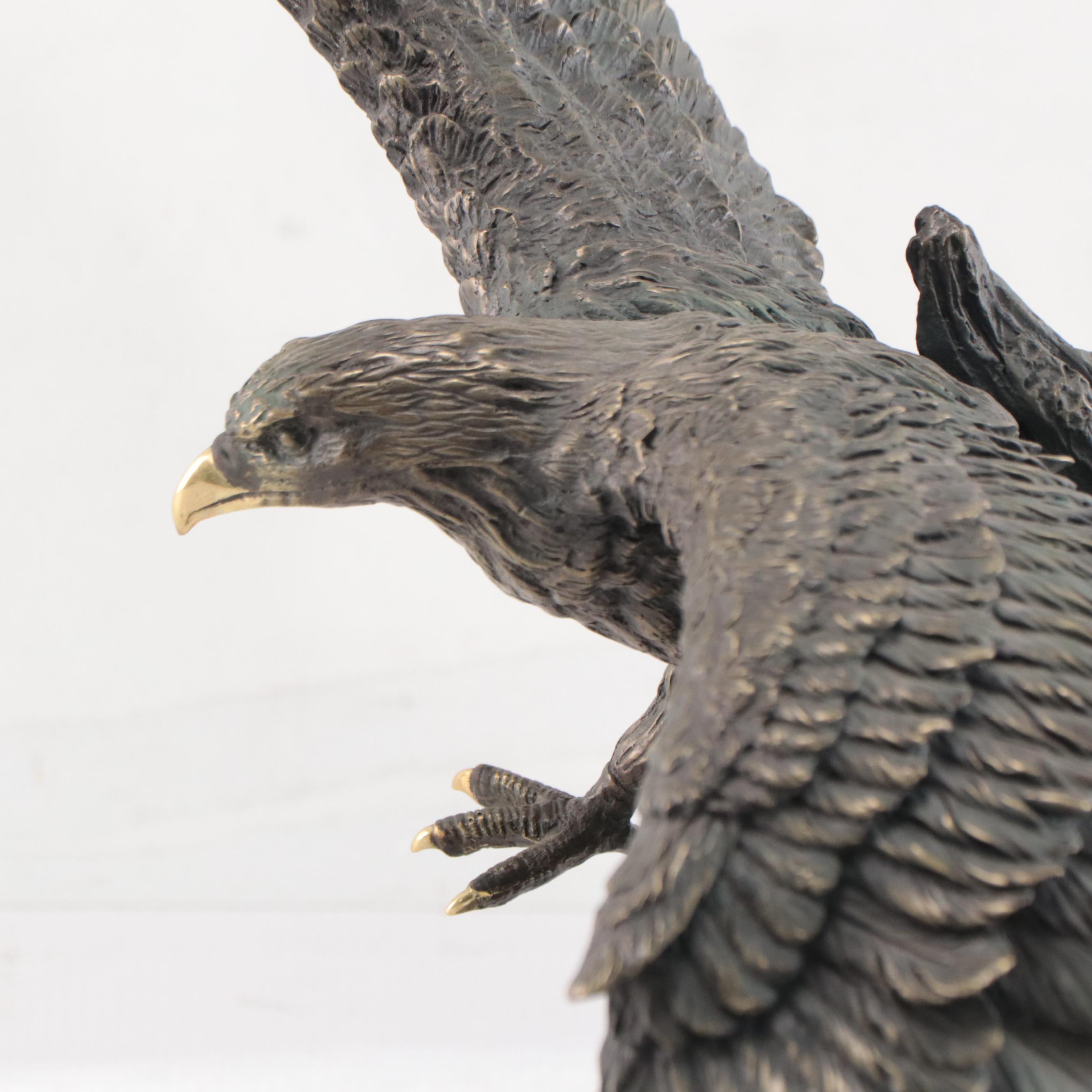 Cast Bronze Eagle Sculpture EBTH