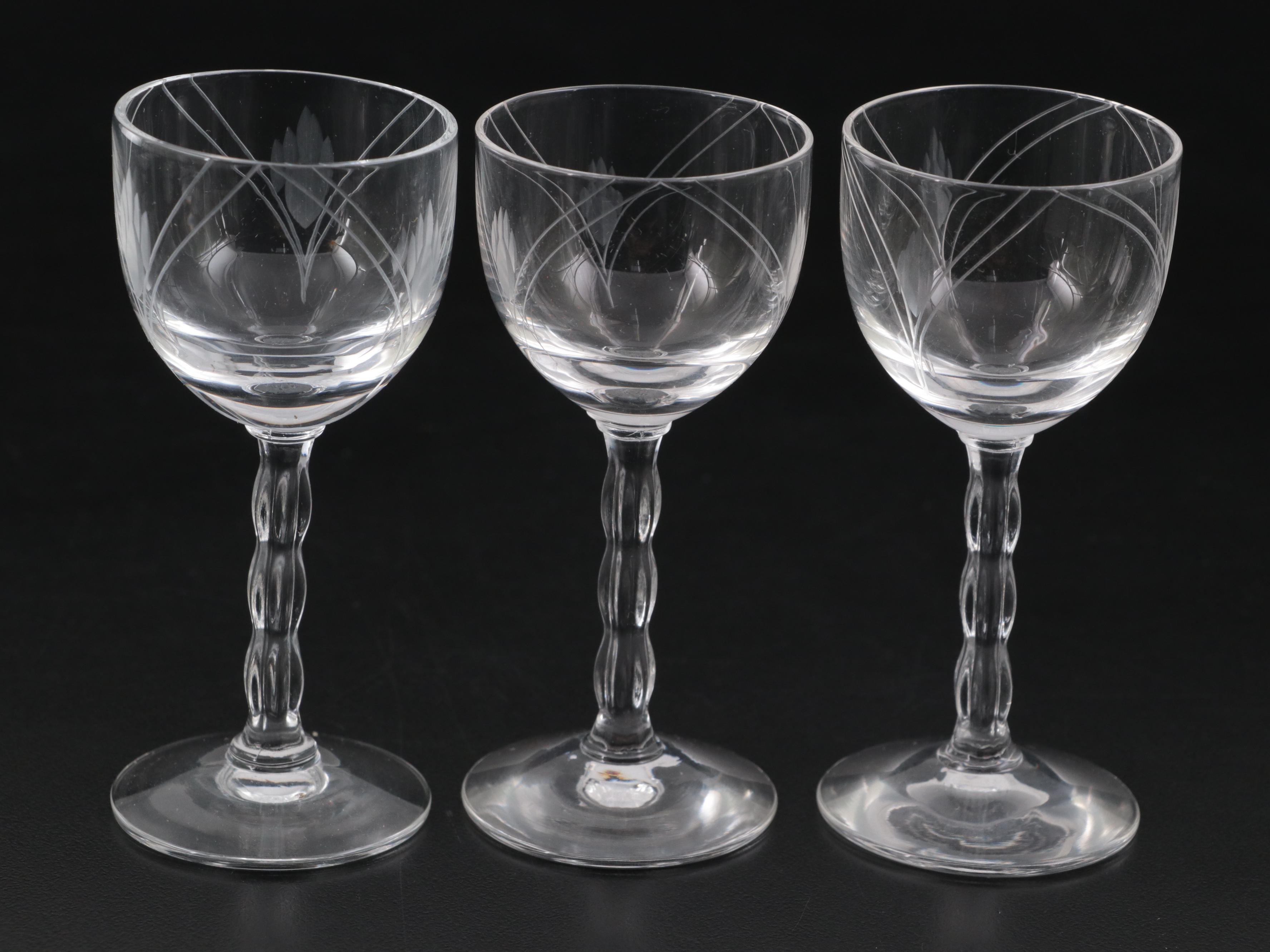 Fostoria "Heraldry" Cut Glass Stemware, 19351969 EBTH