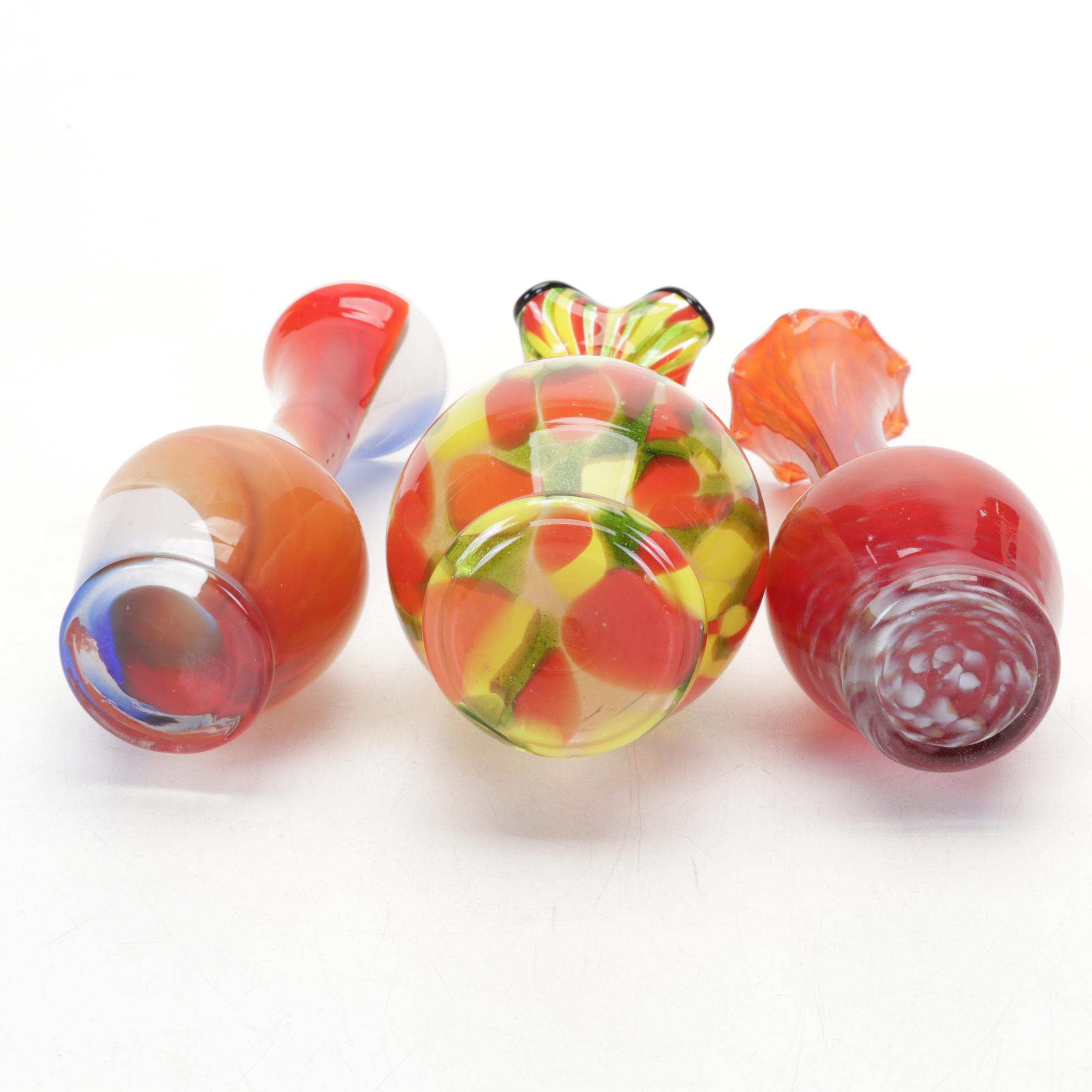 Blown Art Glass Vases and Bowls Featuring Fenton EBTH