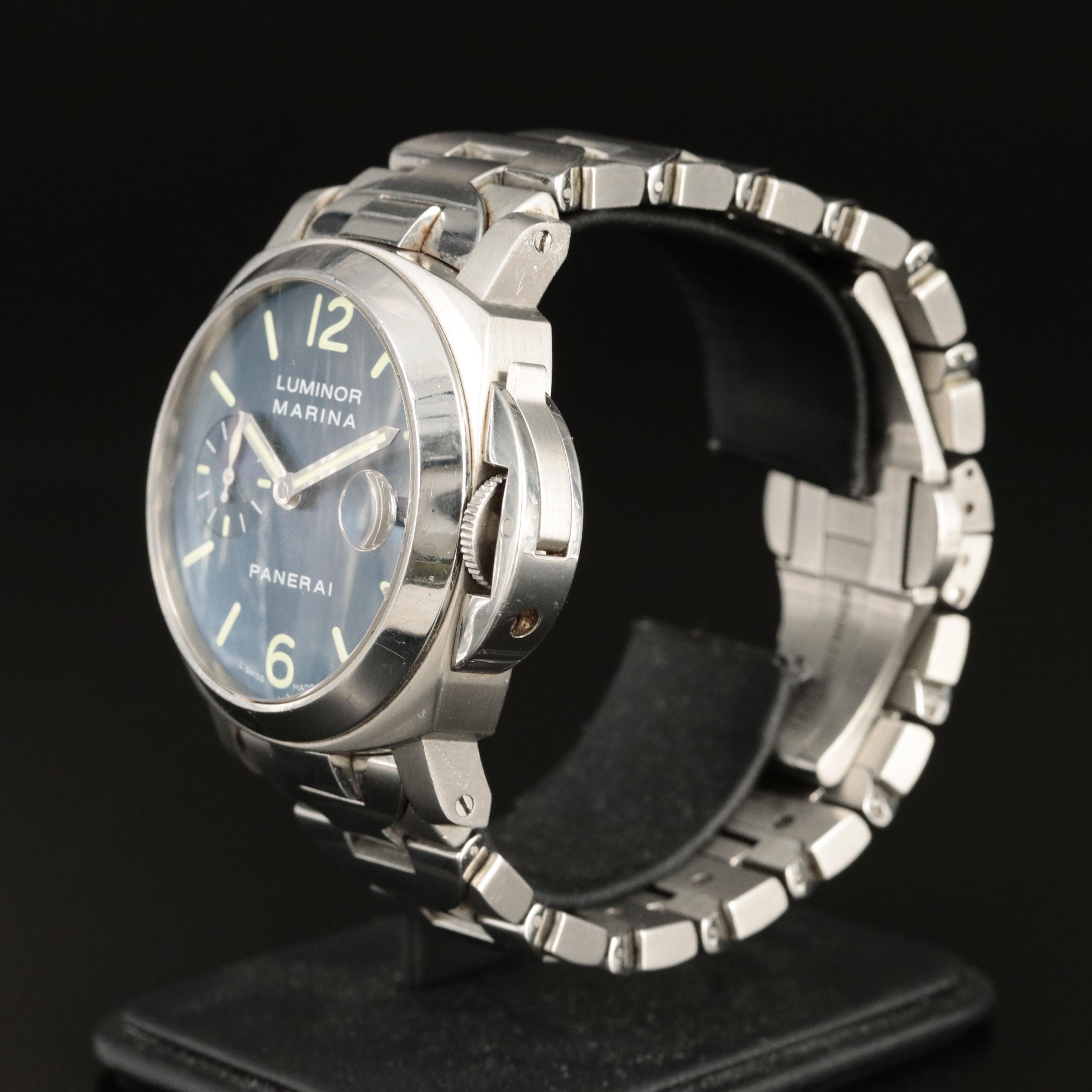 2006 Panerai Luminor Marina Blue Dial Wristwatch | EBTH