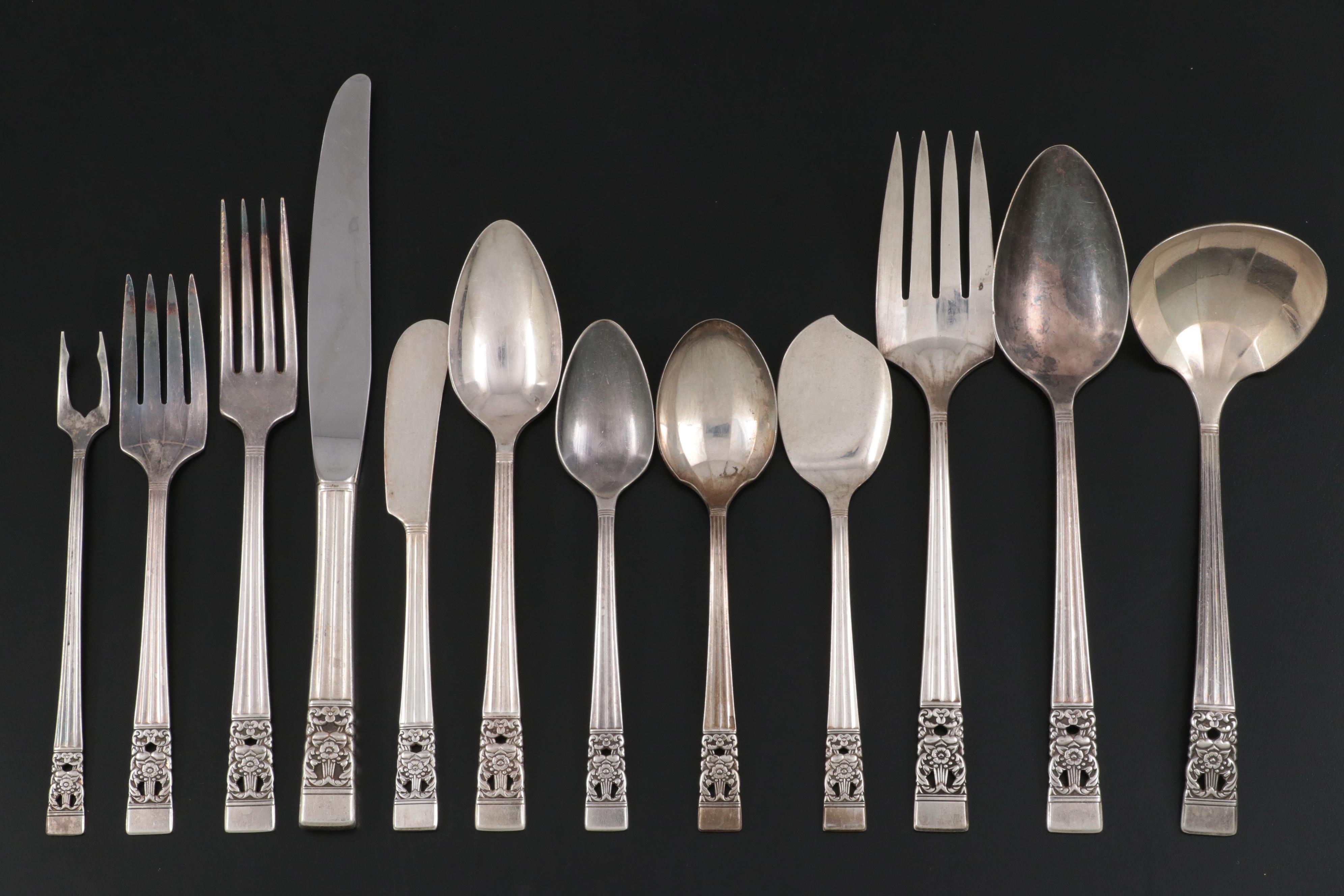 Oneida Community Silver Plate "Coronation" Flatware and Serving