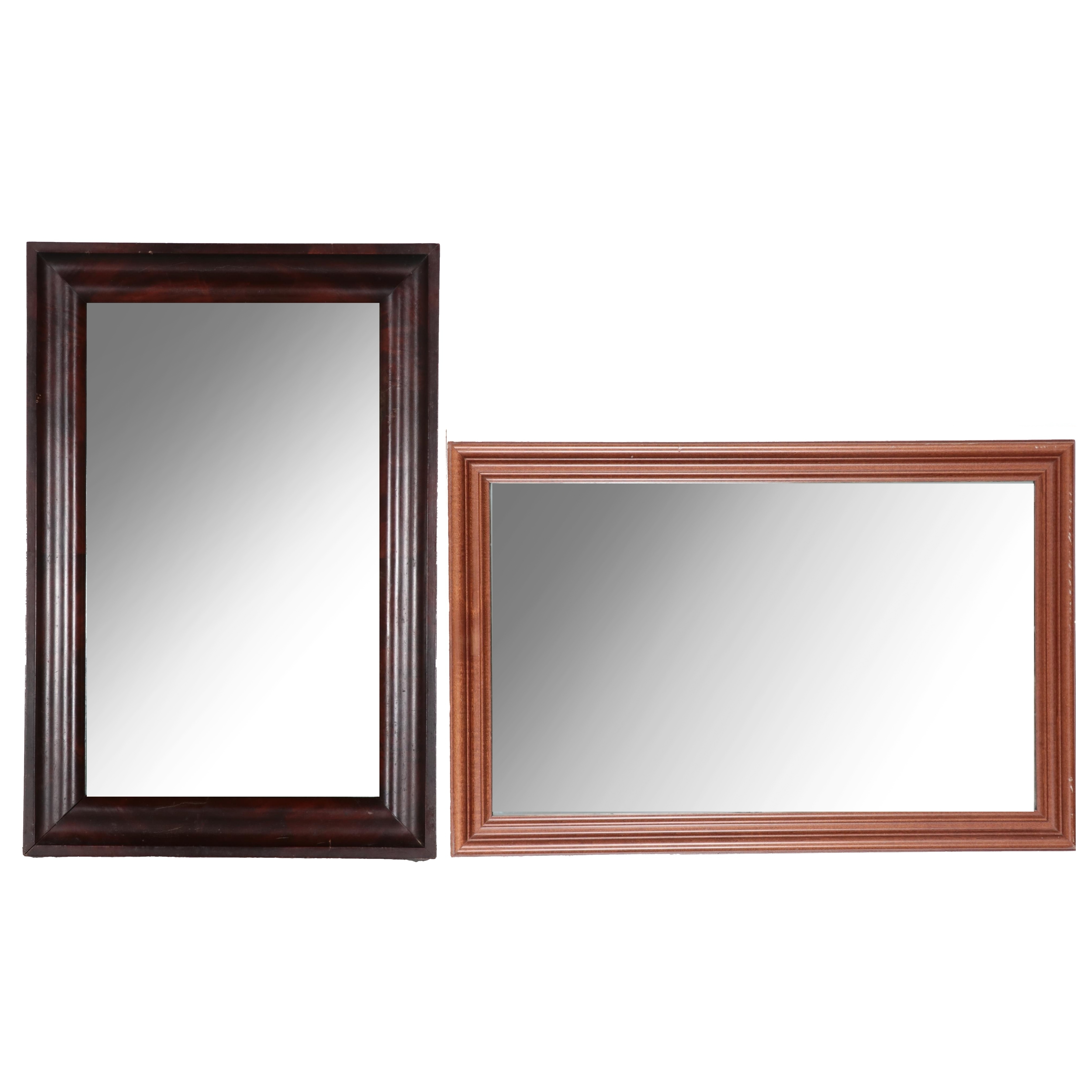 Rectangular Wall Mirrors in Wood Frames, Mid to Late 20th Century EBTH