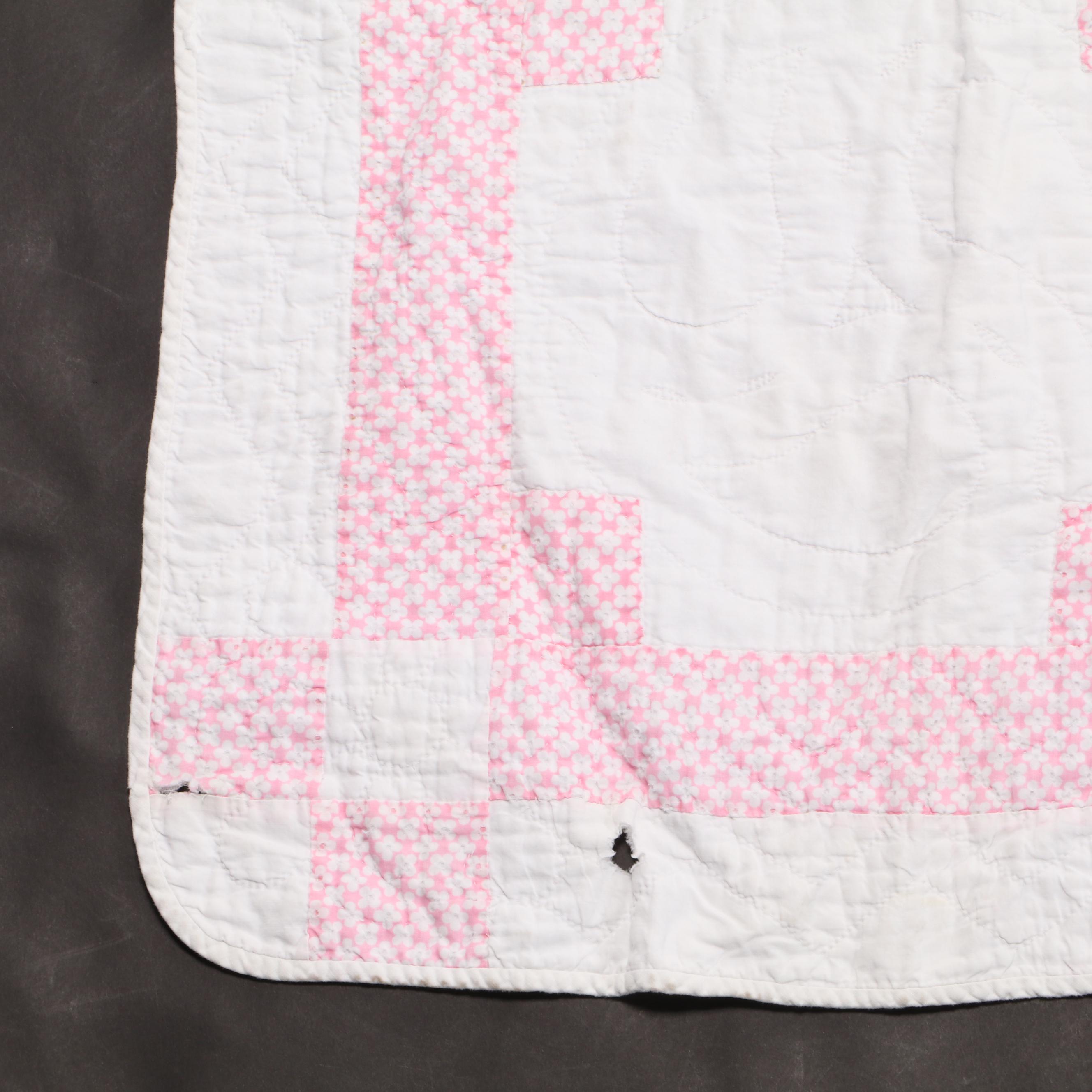 Handmade "Irish Chain", "9Patch" and "Log Cabin" Patchwork Quilts EBTH