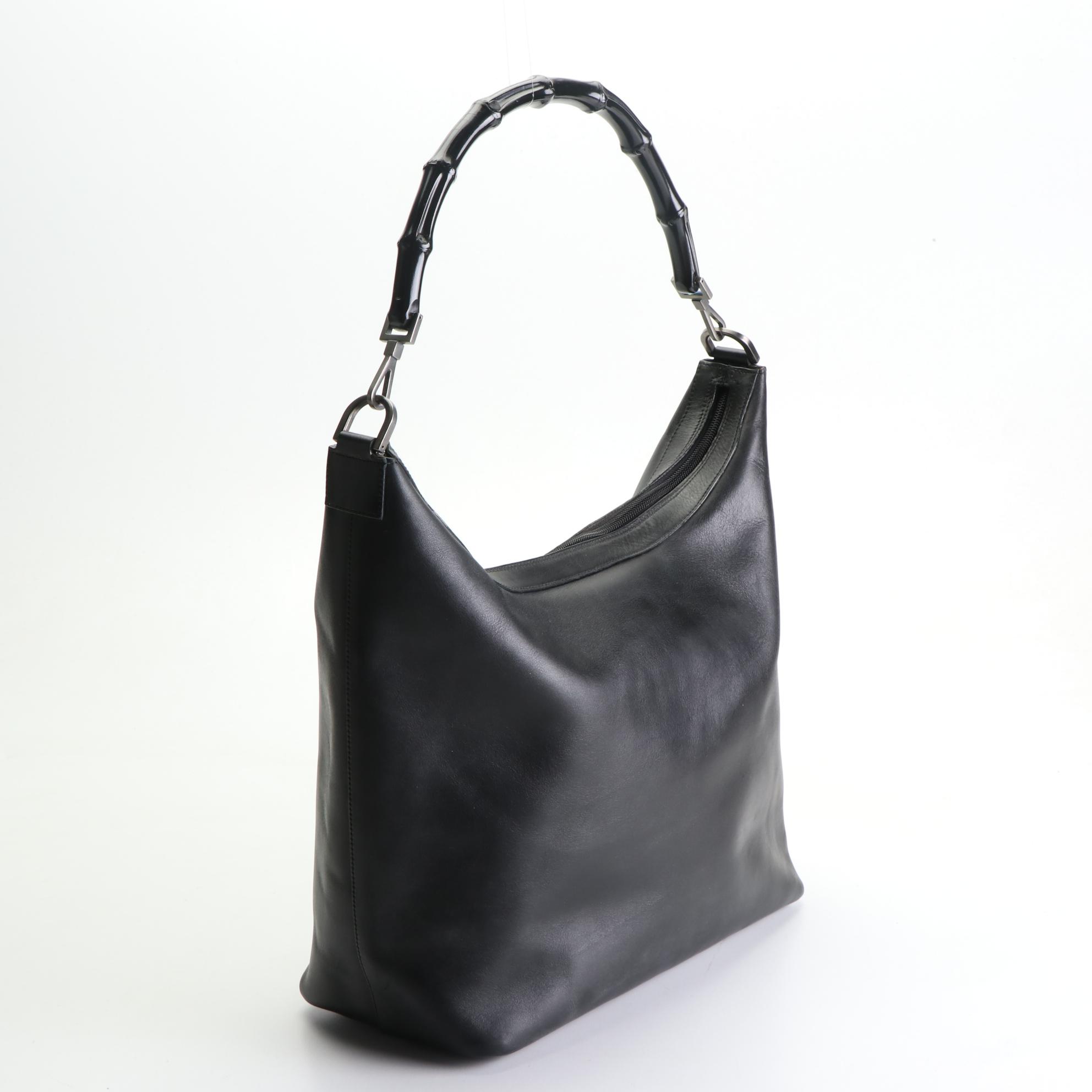 Gucci Bamboo Leather Shoulder Bag EBTH