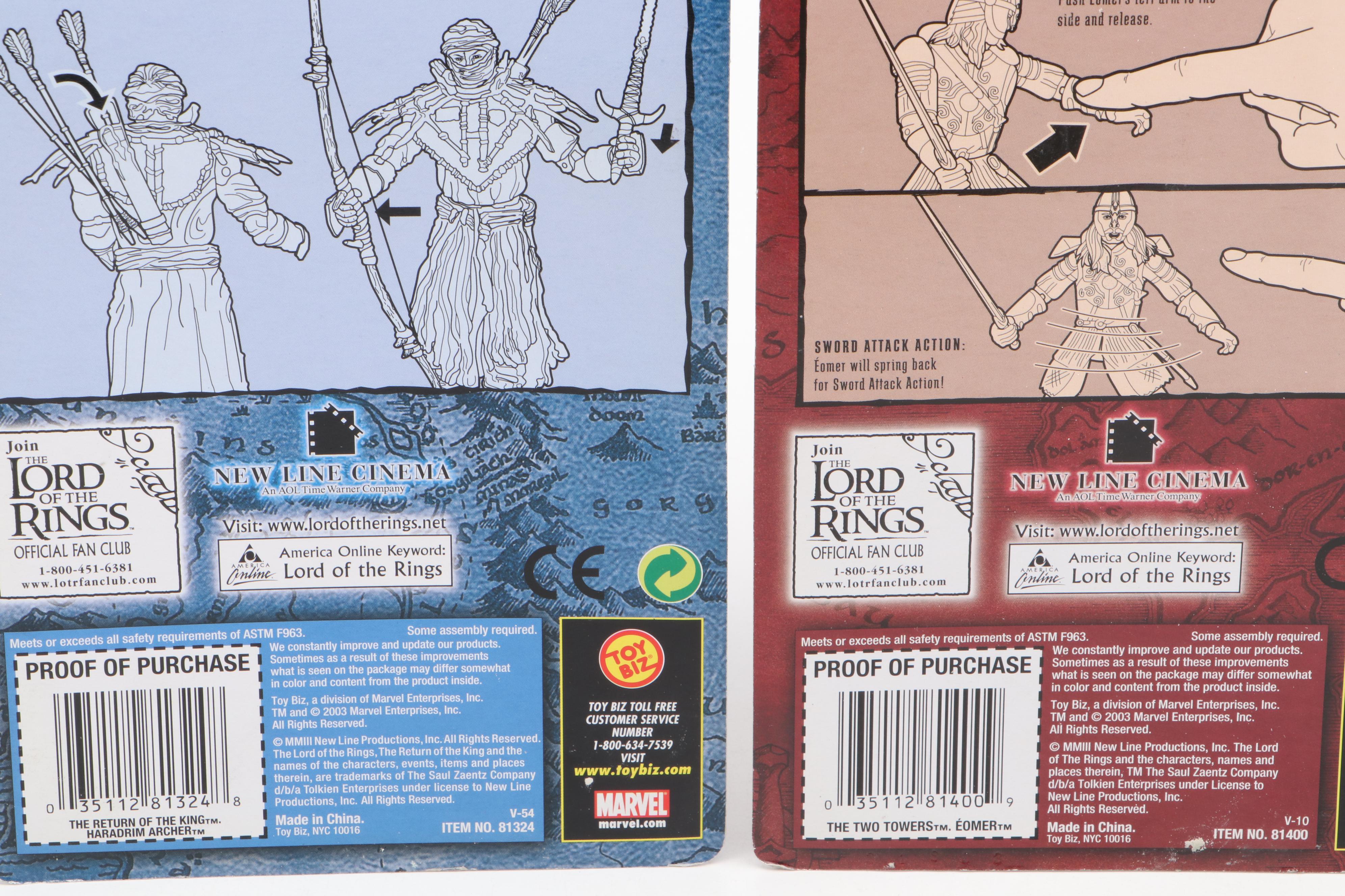 Toy Biz "Lord of the Rings" Action Figures Including Legolas, Gimli