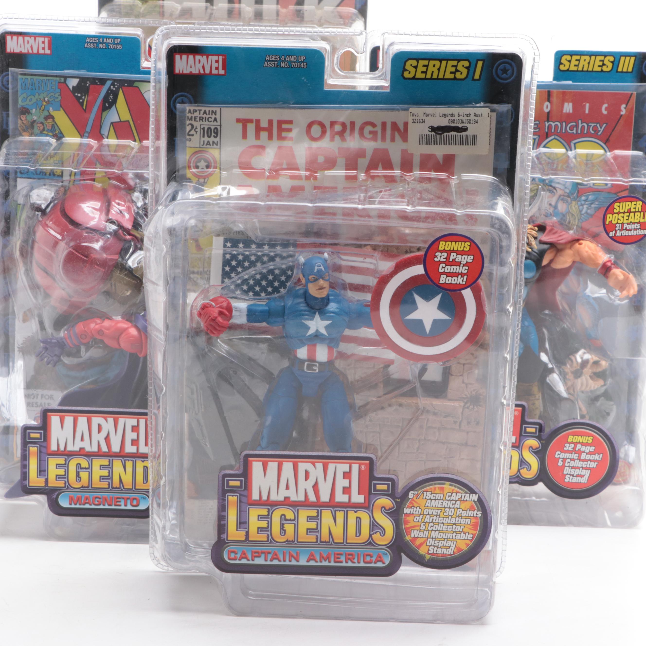 Marvel Legends Action Figures with Comic Book in Original Packaging