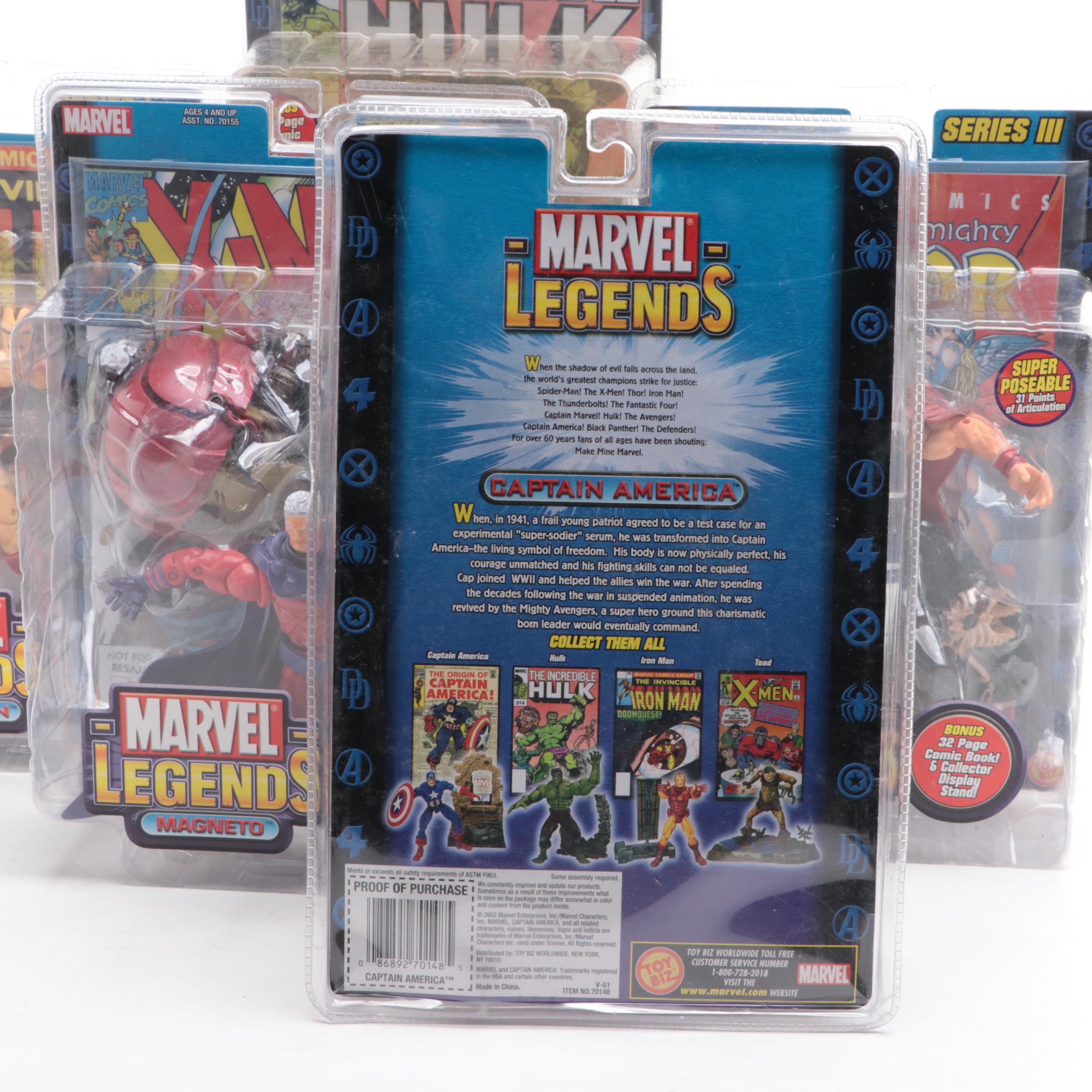 Marvel Legends Action Figures with Comic Book in Original Packaging